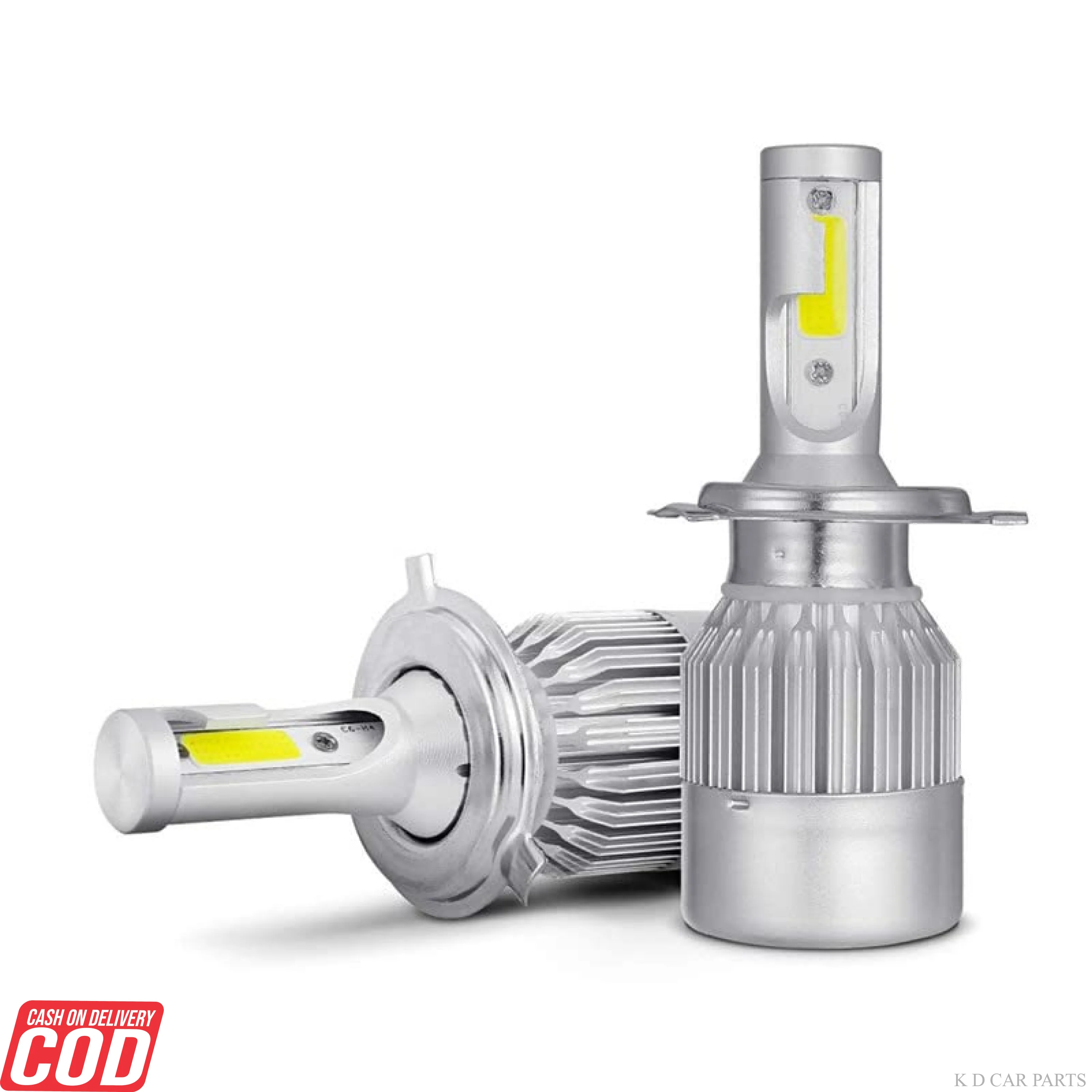 C6 White HID Bulb H4 (50w) PAIR (Universal For All Car)