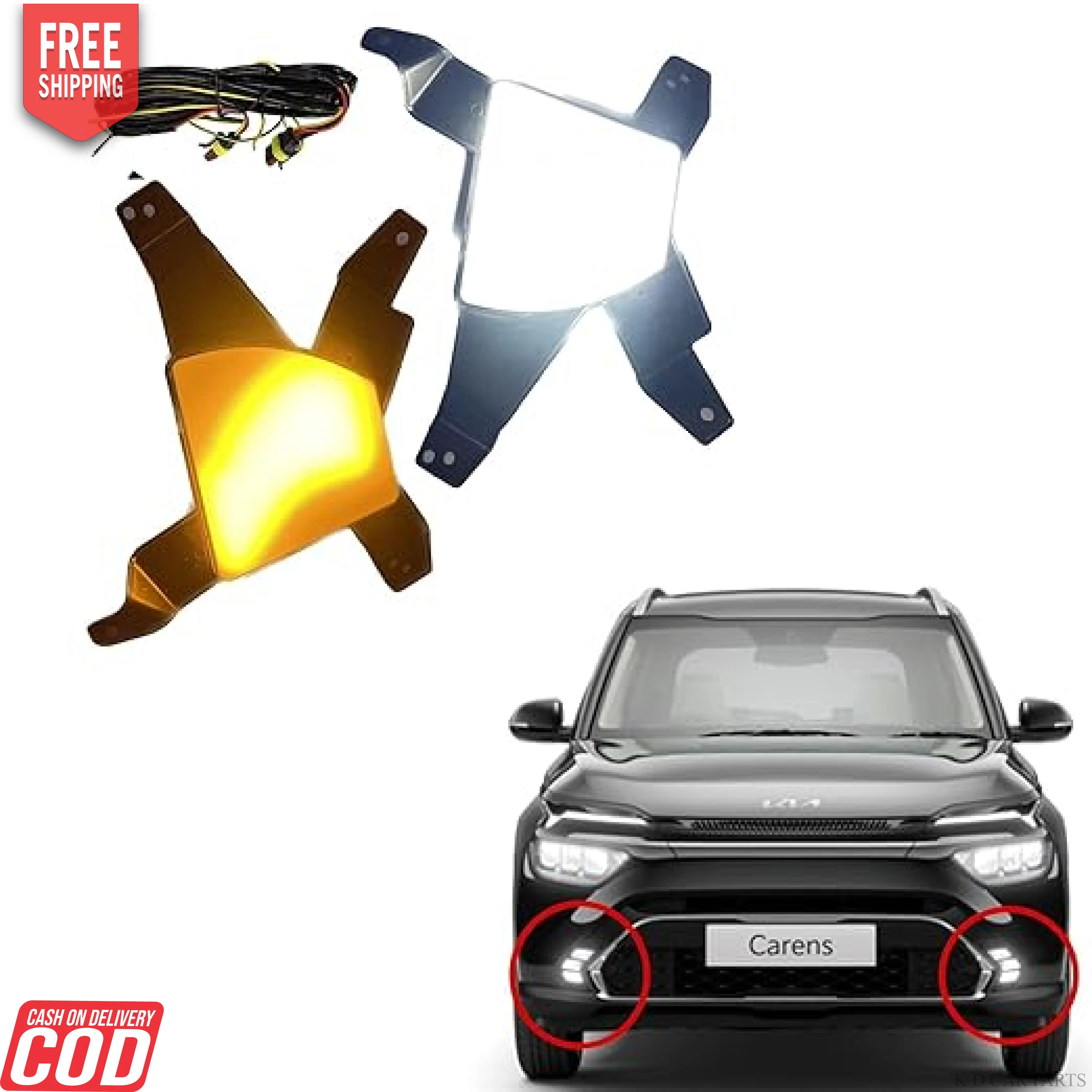 Fog Lamp  For Kia Carens  Halogen White & Indicator Lights Combo Full High Lights