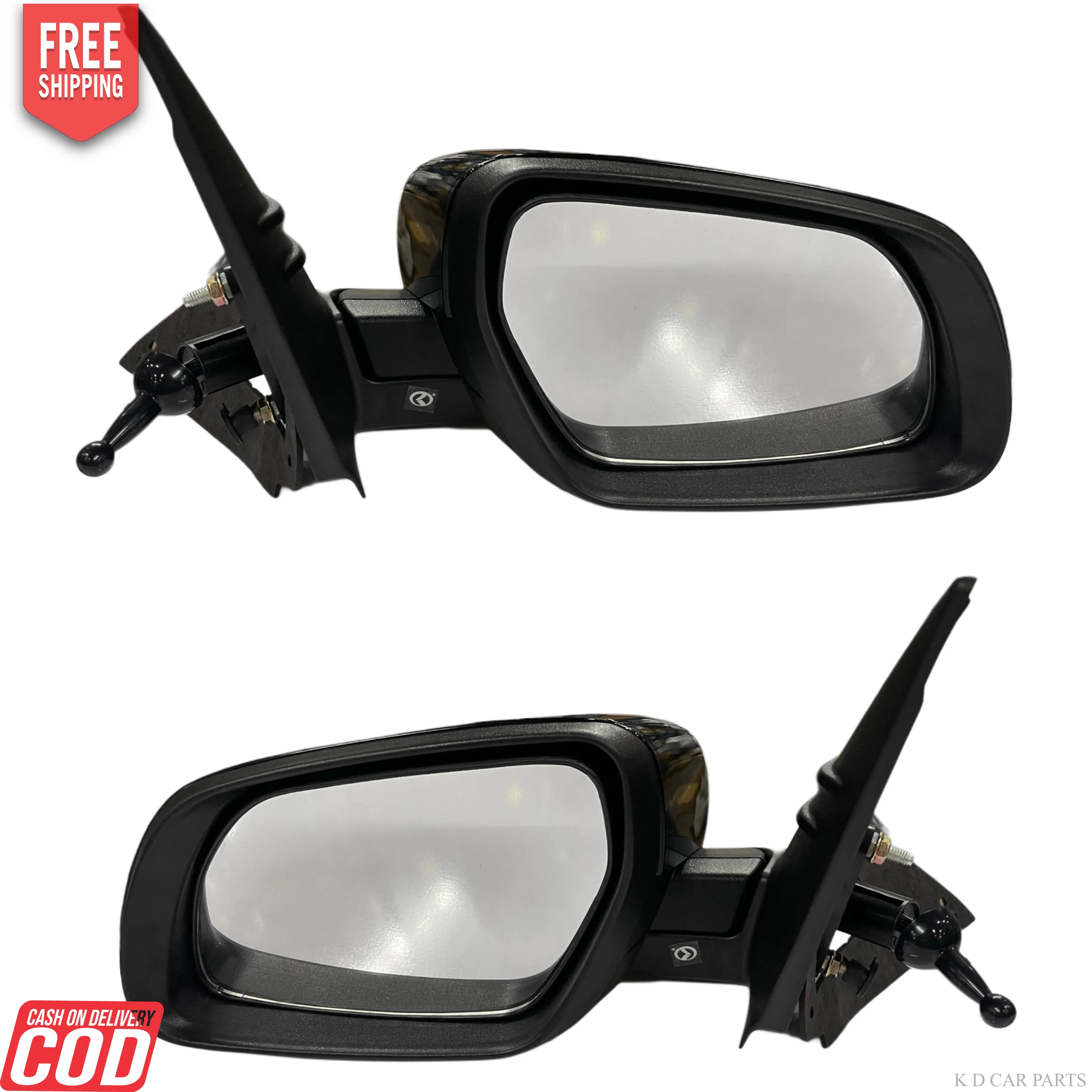 K D Door Mirror for Hyundai Venue VX Adjustable, Black, 2019-Onwards