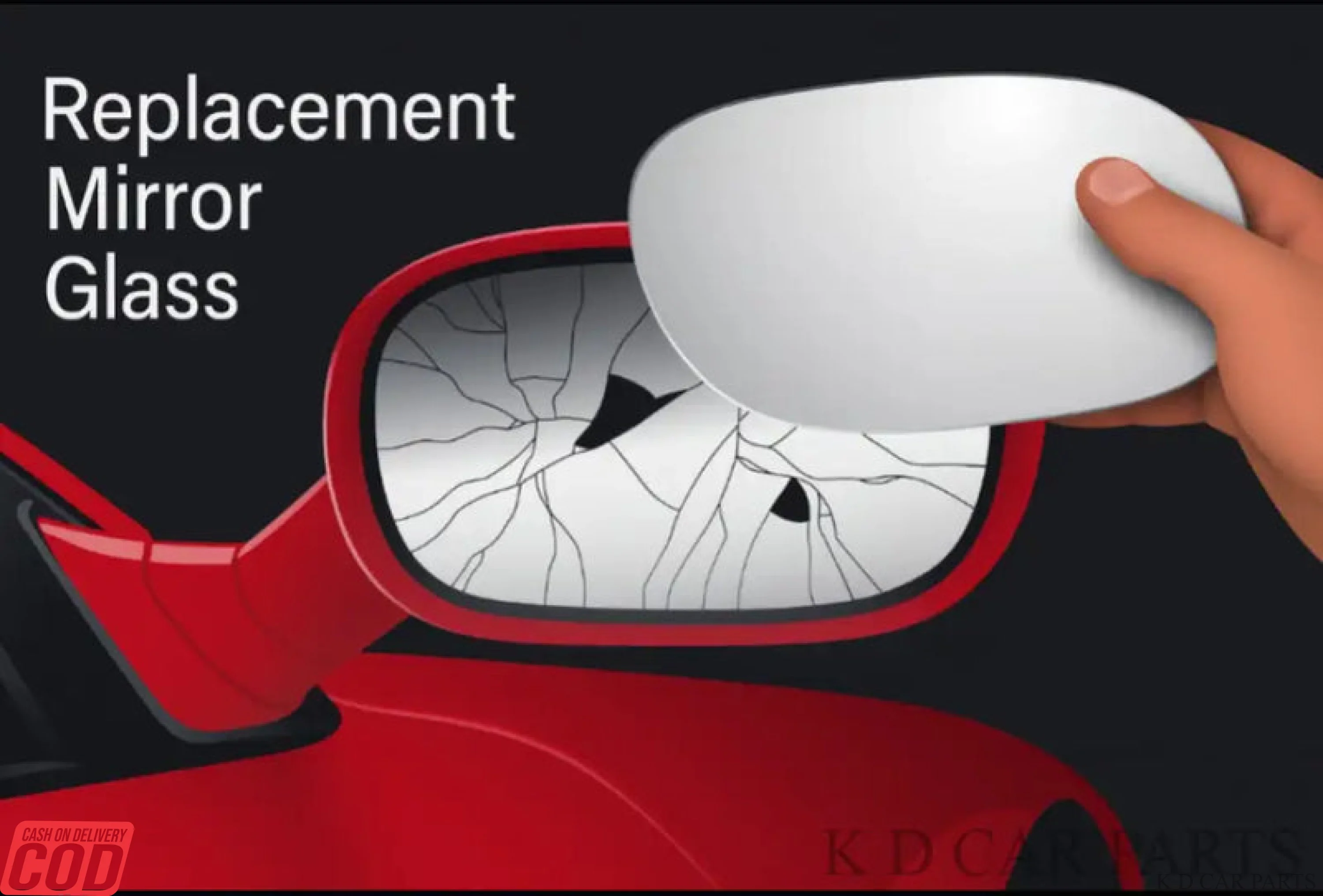 K D Door Mirror Plate For Mahindra Thar type-1 - Image 5
