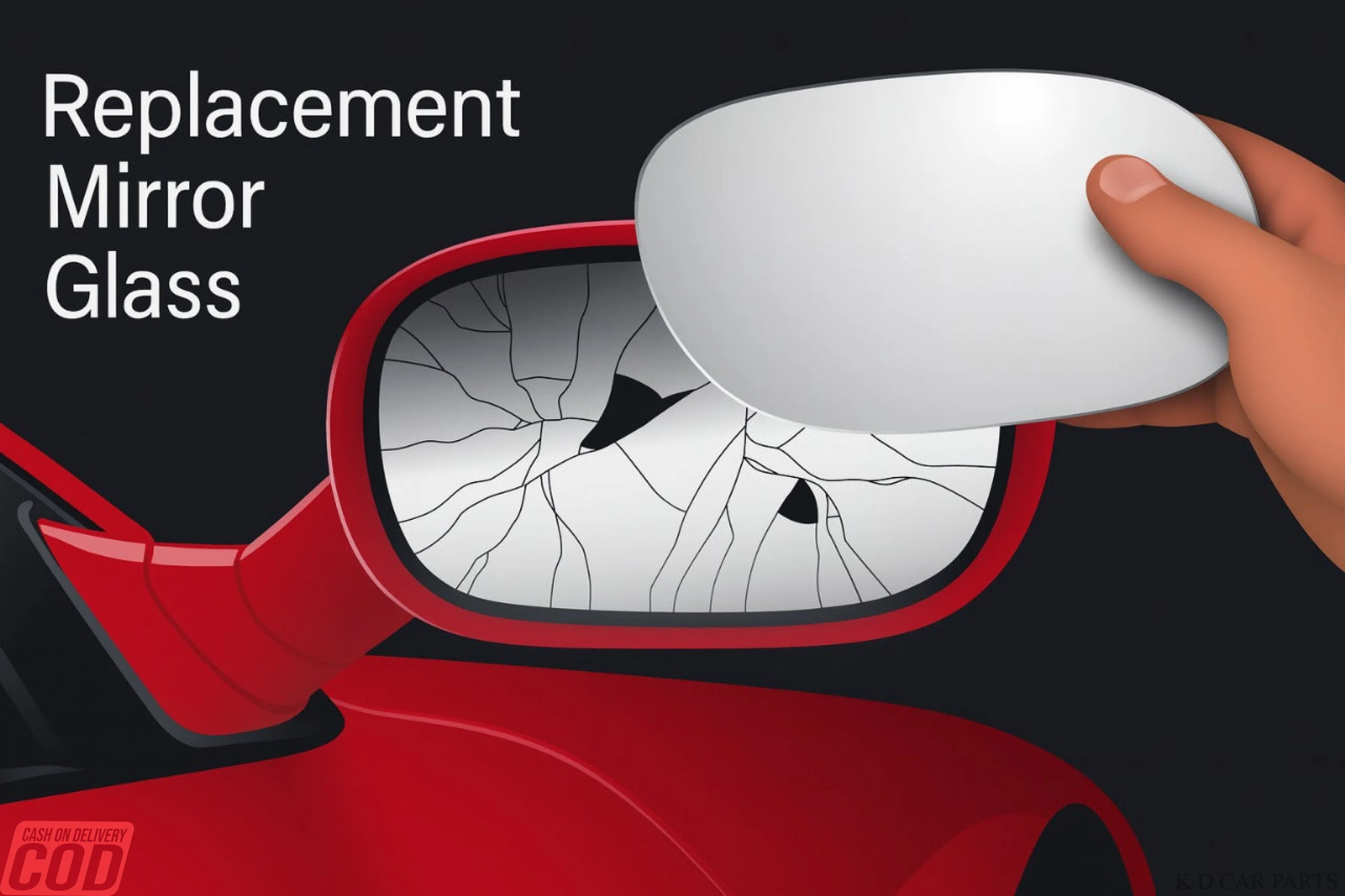 K D Door Mirror Plate For Toyota Corolla - Image 5