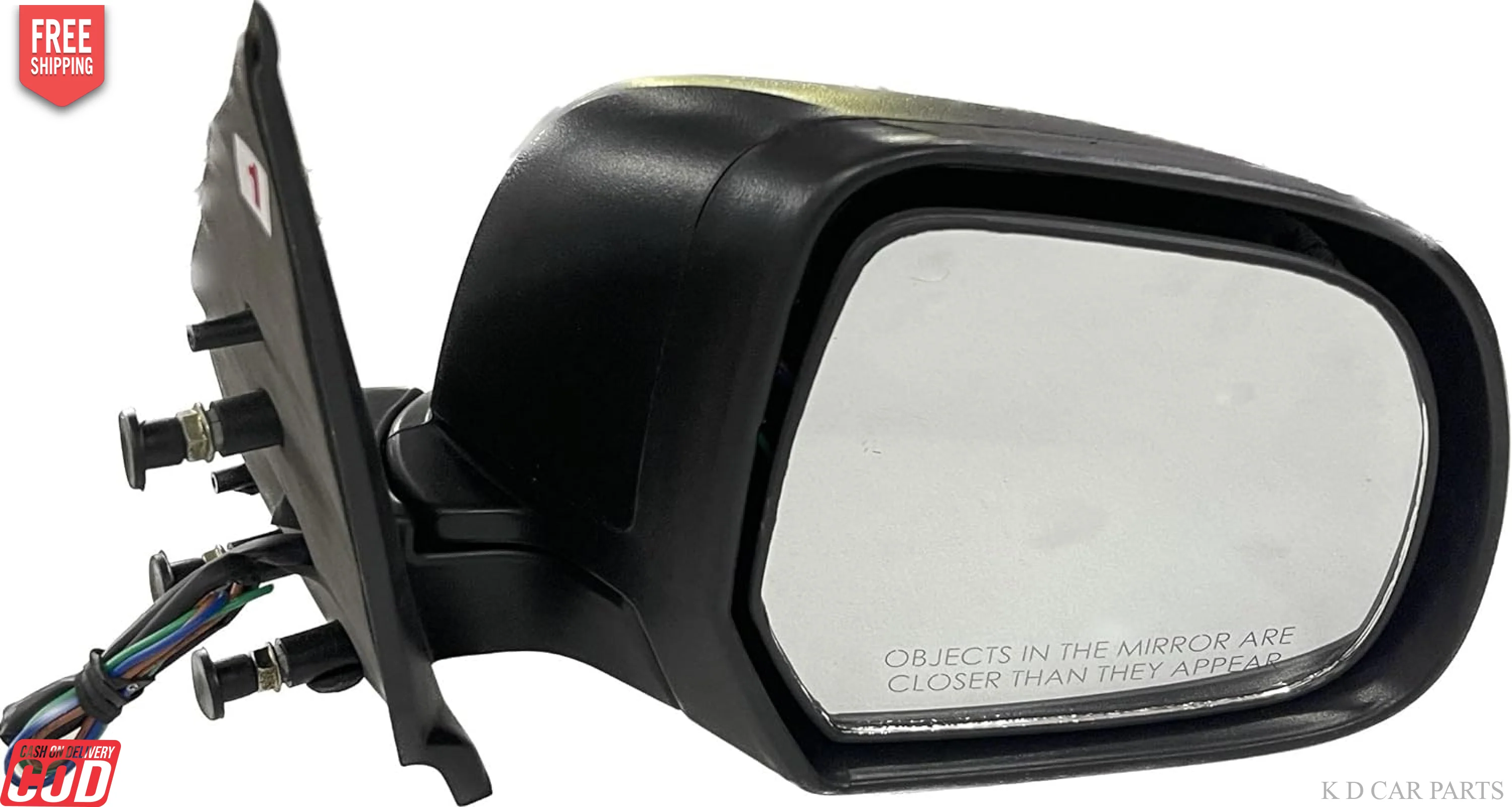 K D Door/Side Mirror For Nissan Micra Motorised with coupler - Image 3