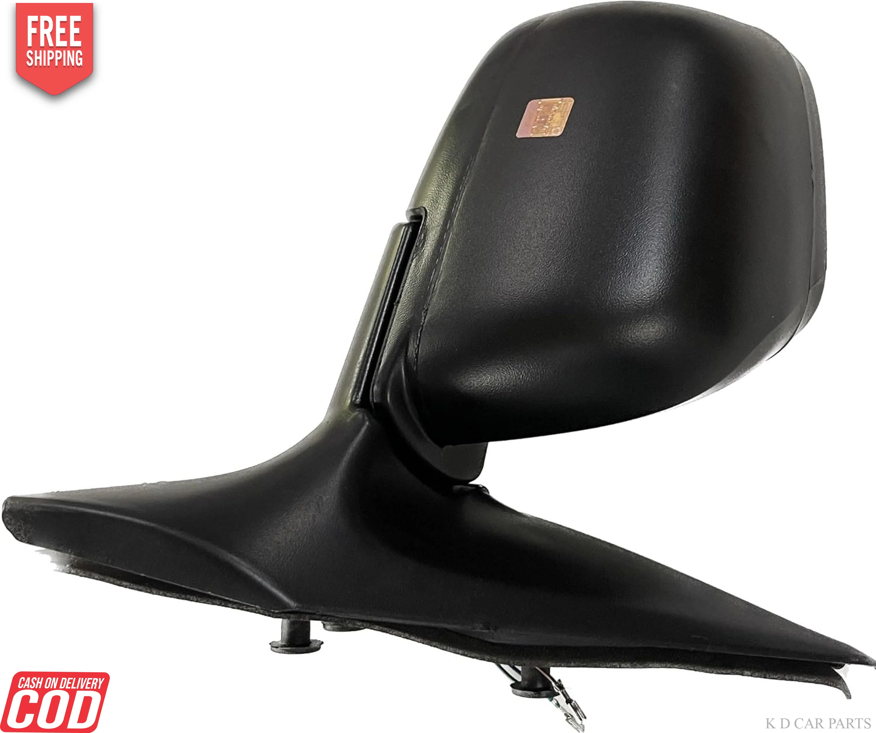 K D Door/Side Mirror for Nissan Sunny/Renault Scala | Motorised | Without indicator (Black) WITH COUPLER - Image 4
