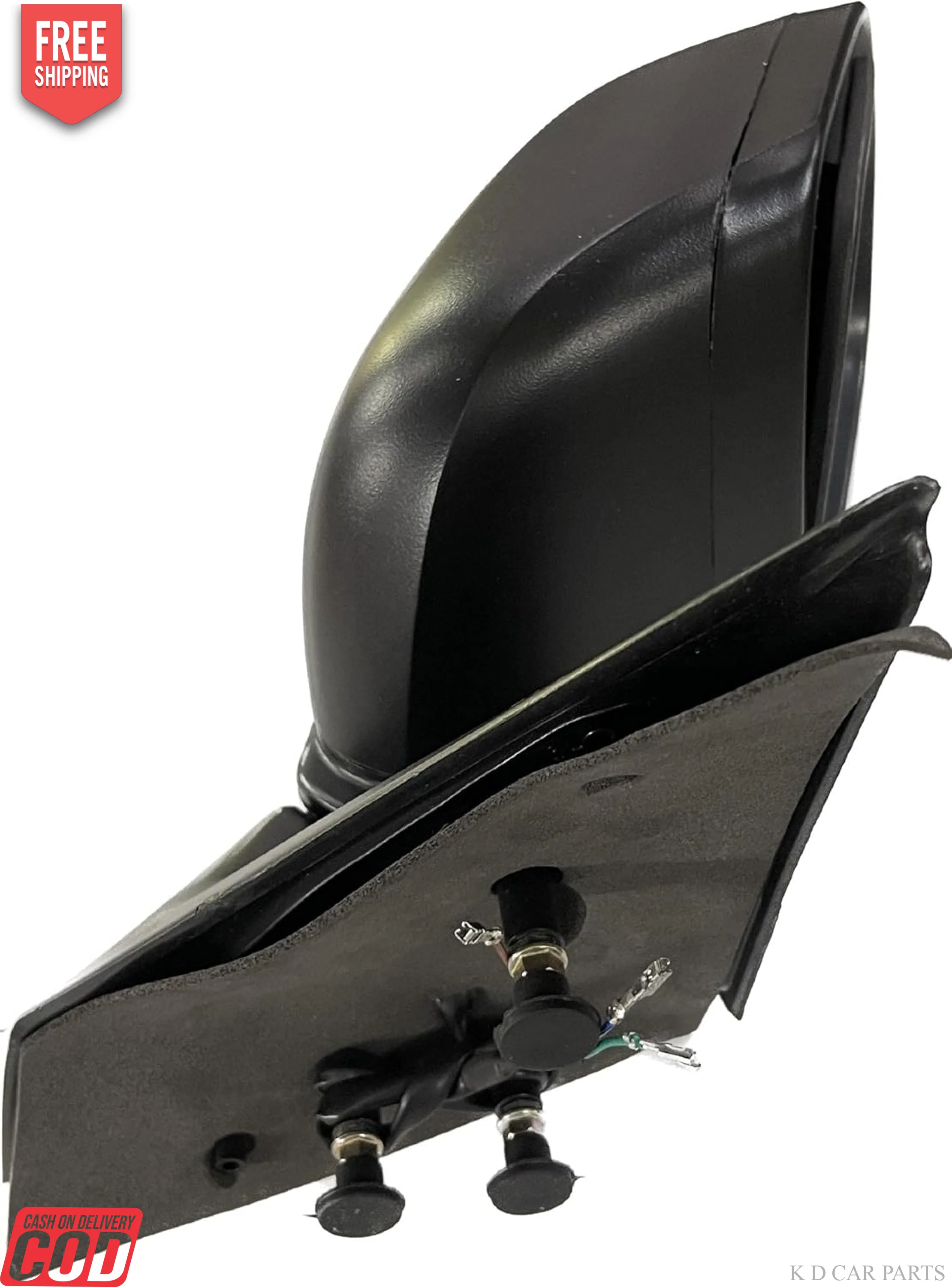 K D Door/Side Mirror for Nissan Sunny/Renault Scala | Motorised | Without indicator (Black) WITH COUPLER - Image 5