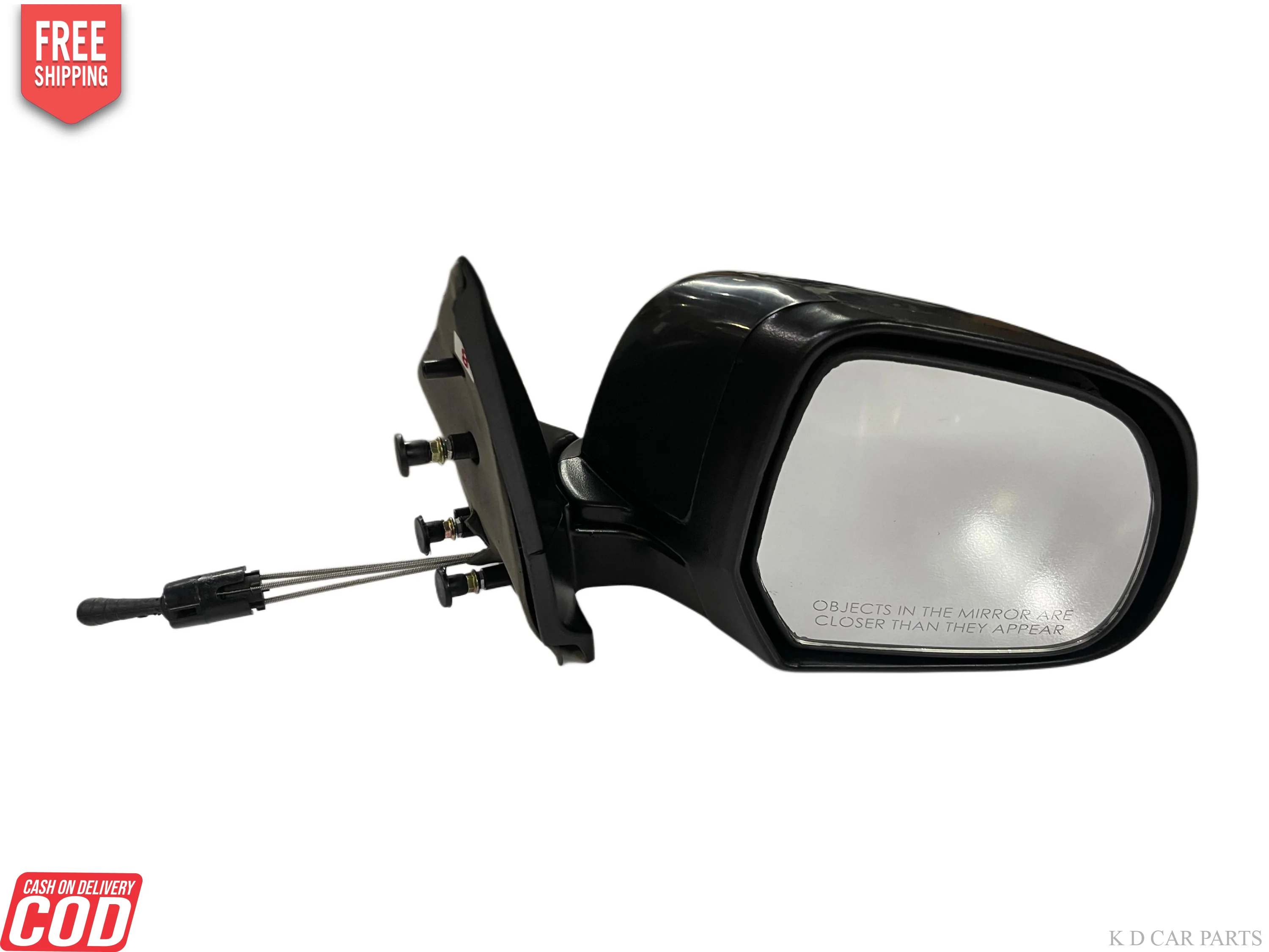 K D Door/Side Mirror for Nissan Sunny/Renault Scala VX Manual Adjustable (Black) 2012-2018