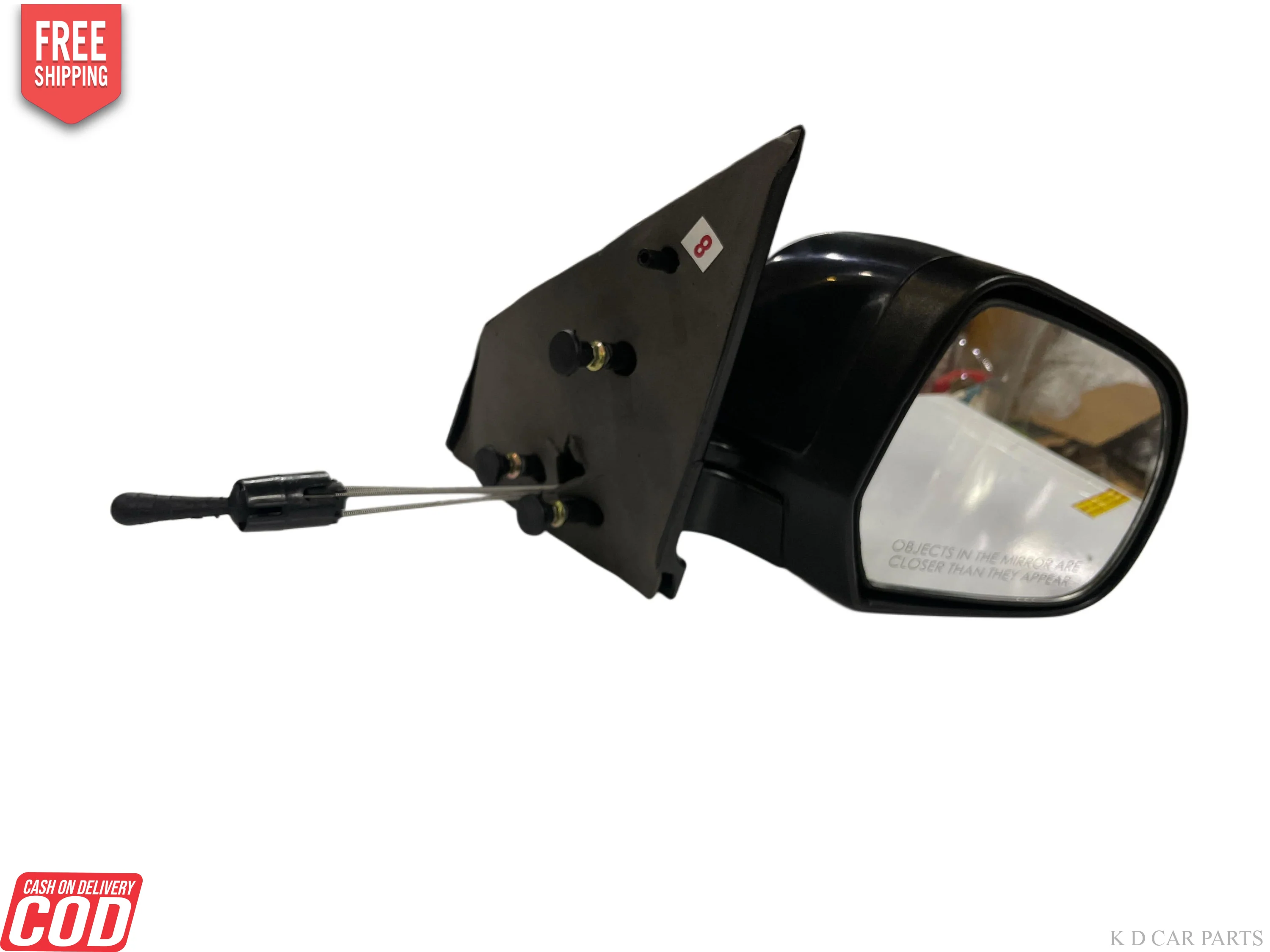 K D Door/Side Mirror for Nissan Sunny/Renault Scala VX Manual Adjustable (Black) 2012-2018 - Image 4