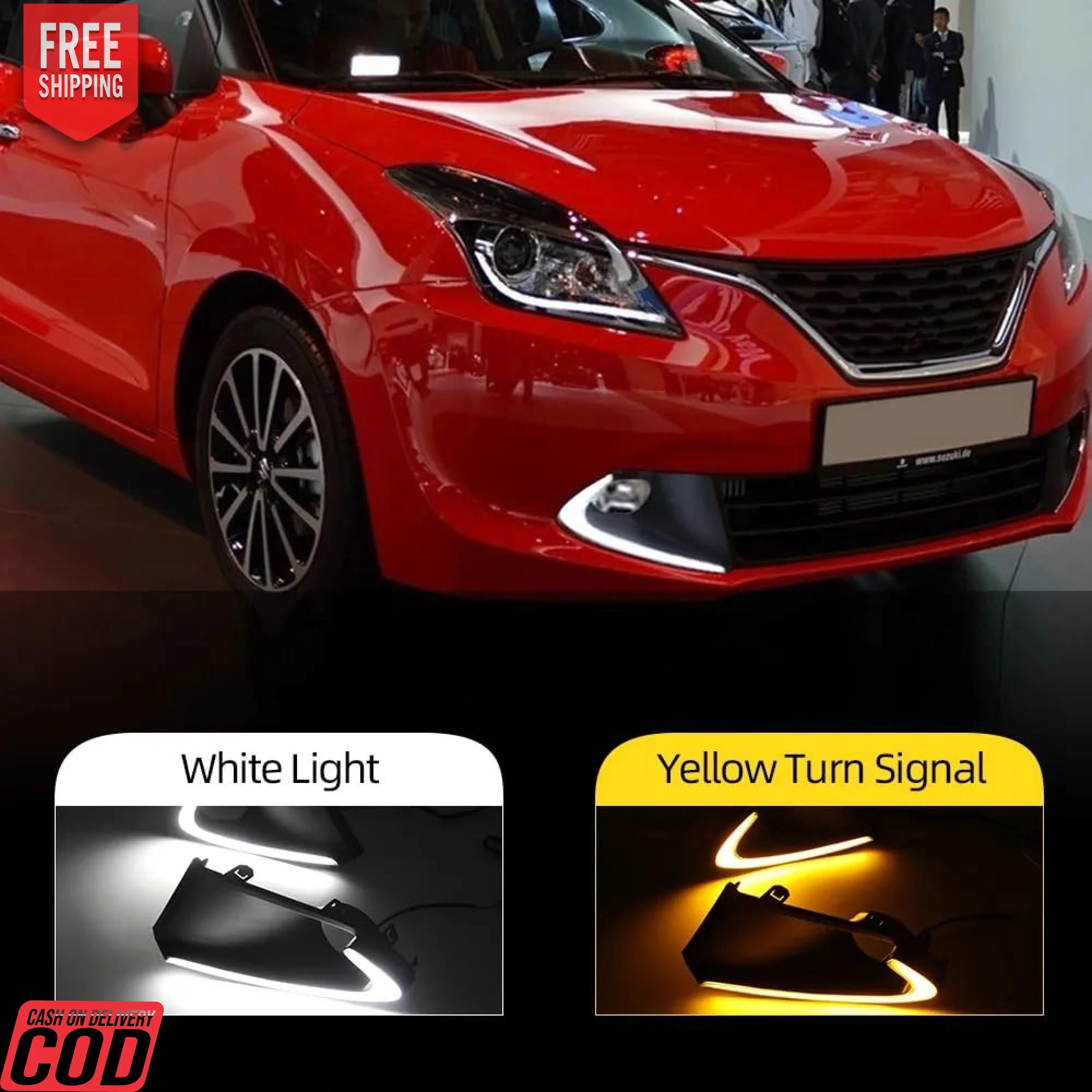 K D Drl Day Time Running Light Compatible for Baleno with Turn Signal Imported (Neon Type) Complete Wiring Upto 2018 Model - Image 4