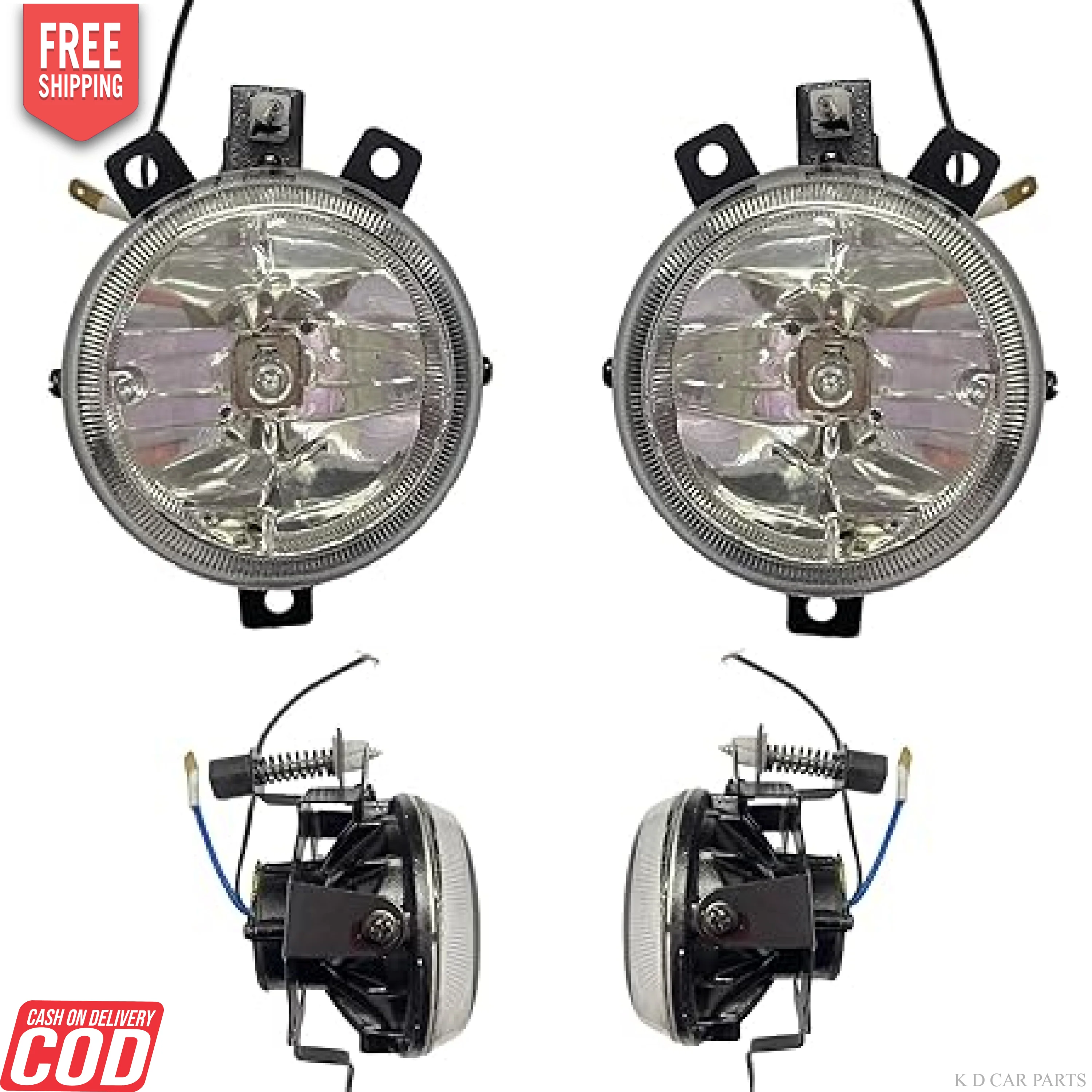 K D Fog Lamp  For Ford Fiesta New Model Type 2 With Bulb 2011-2015