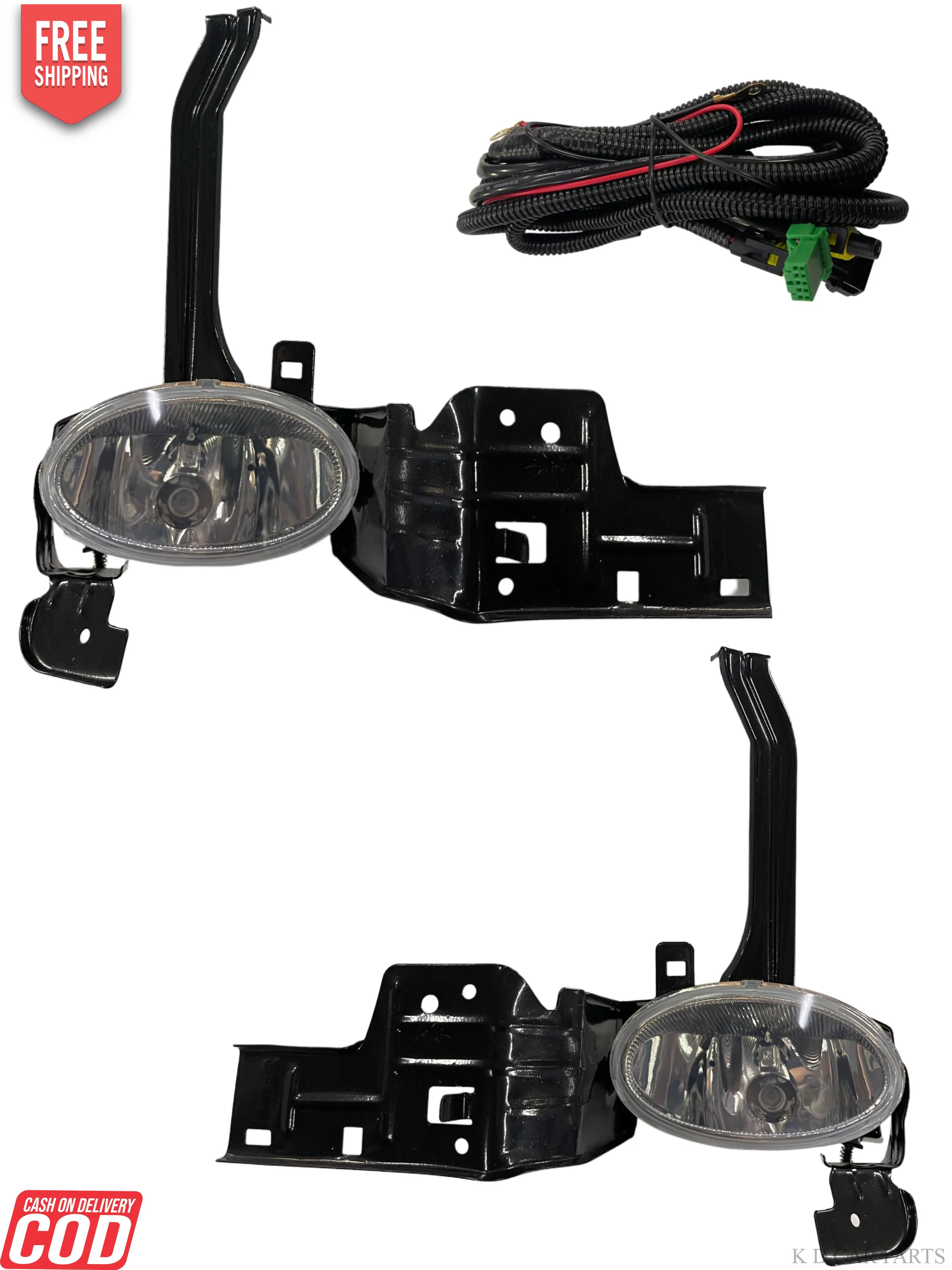 K D Fog Lamp for Honda Accord 2008-2011, Halogen Yellow, with Wiring