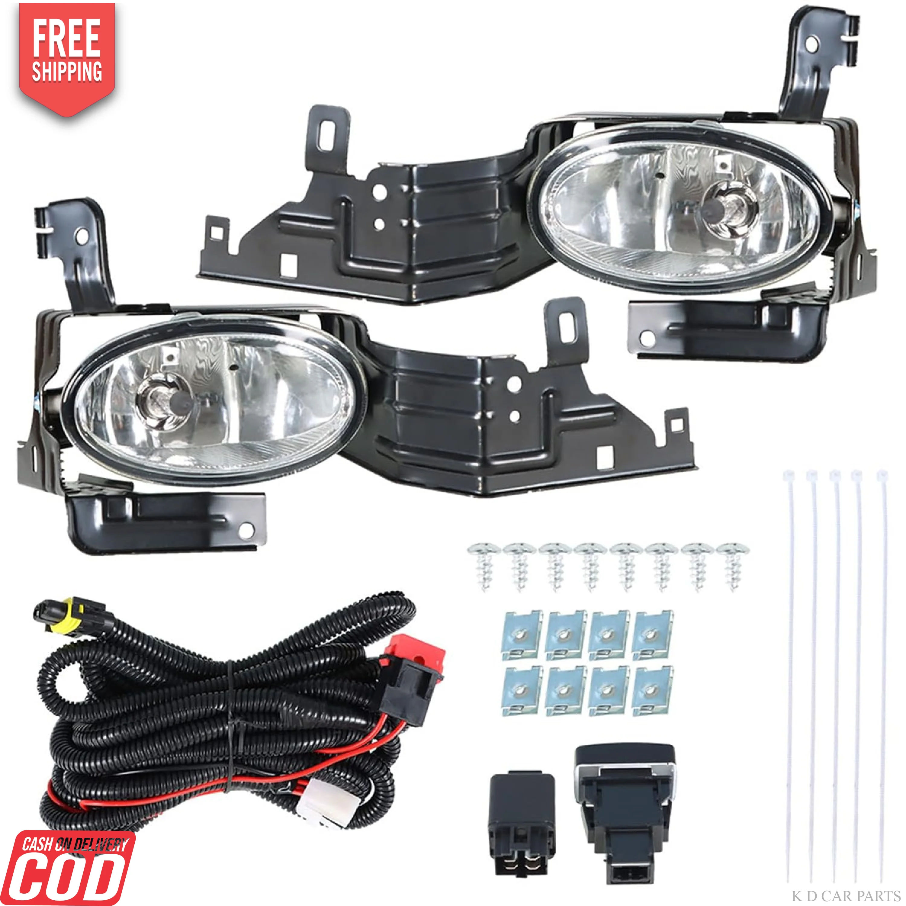 K D FOG LAMP  FOR HONDA ACCORD 2011-2012 HALOGEN YELLOW - Image 4