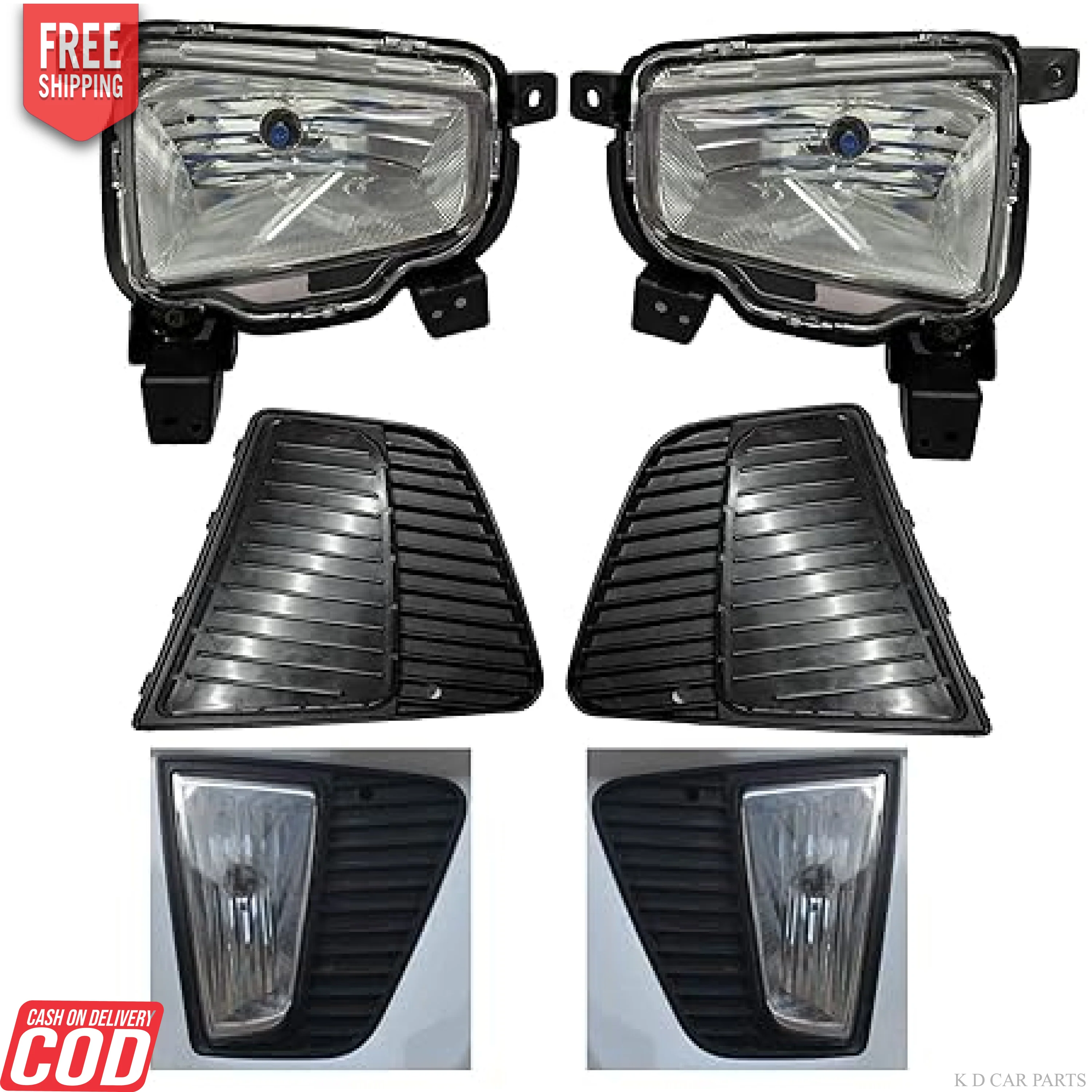 K D Fog Lamp  for Hyundai Creta With Bulb & Bracket 2015-2018 | Halogen