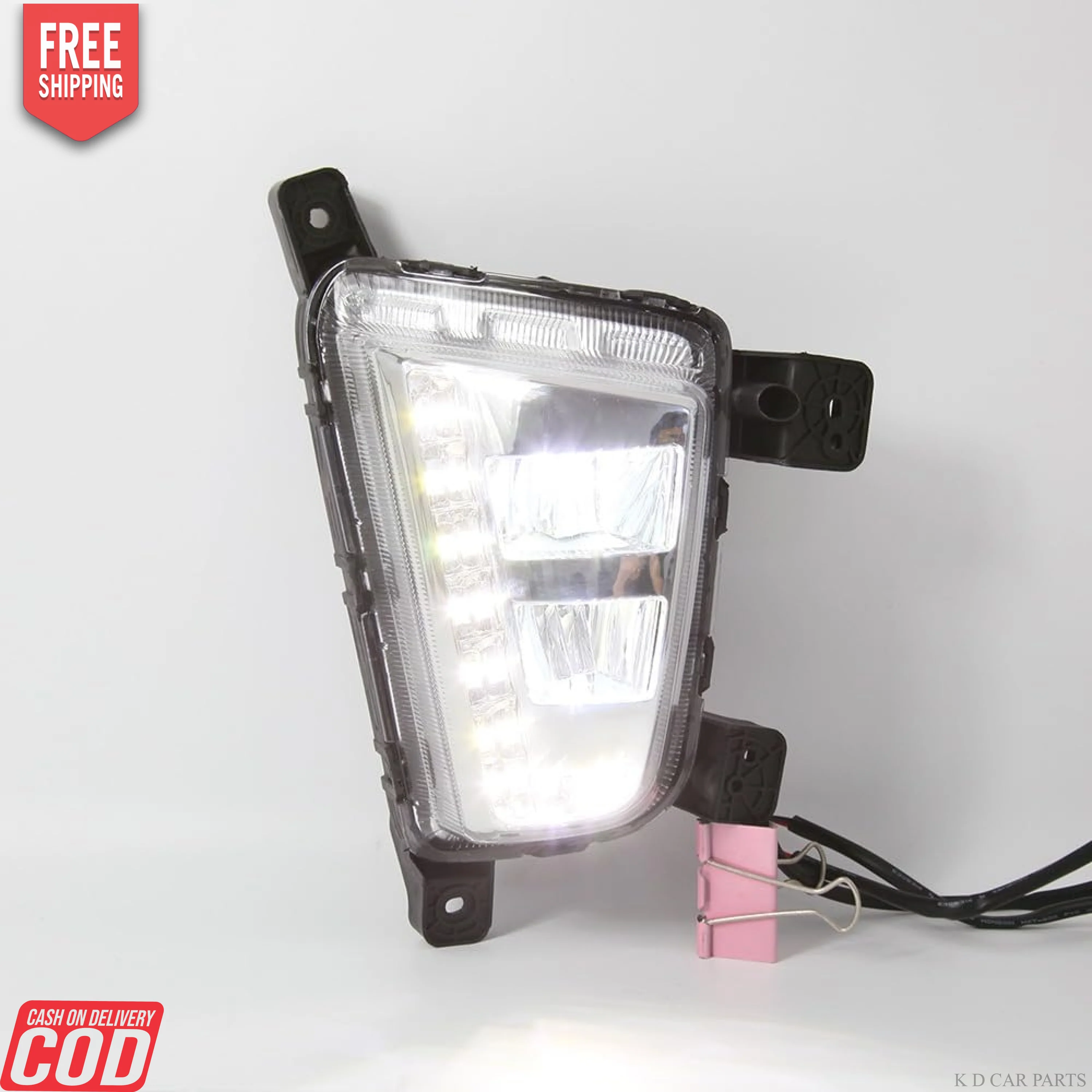K D Fog Lamp Set for Hyundai Creta with DRL,wiring 2015-2018 Pair - Image 3