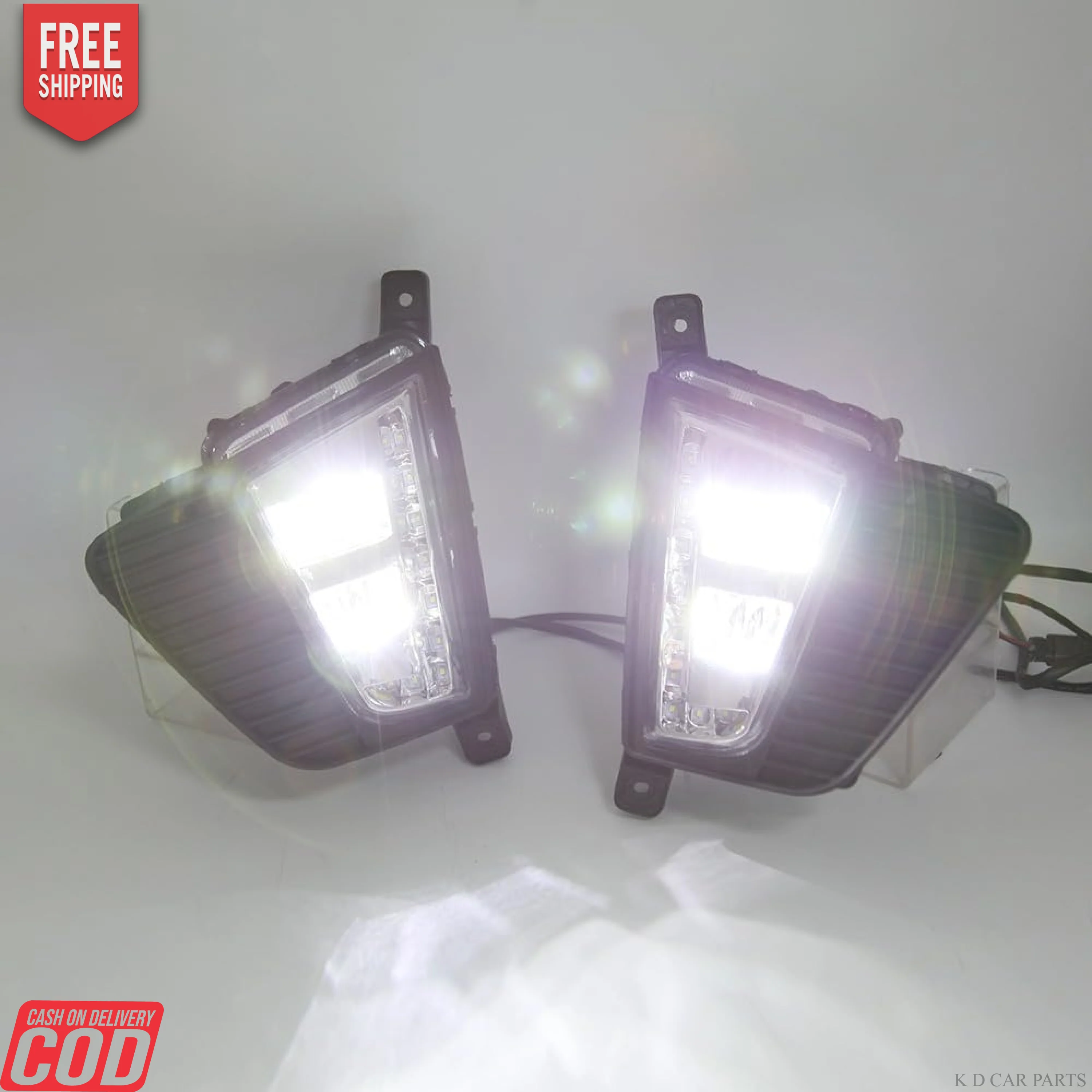 K D Fog Lamp Set for Hyundai Creta with DRL,wiring 2015-2018 Pair - Image 6