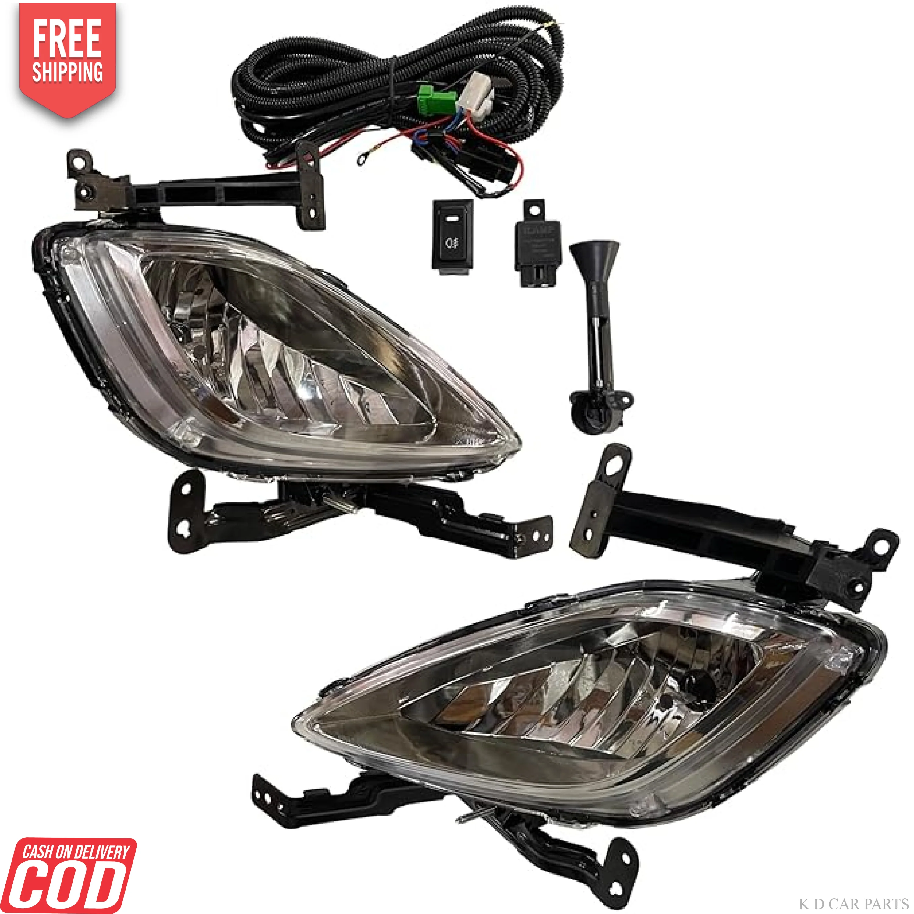 K D Fog Lamp for Hyundai Elantra 2012-2015 Complete Kit