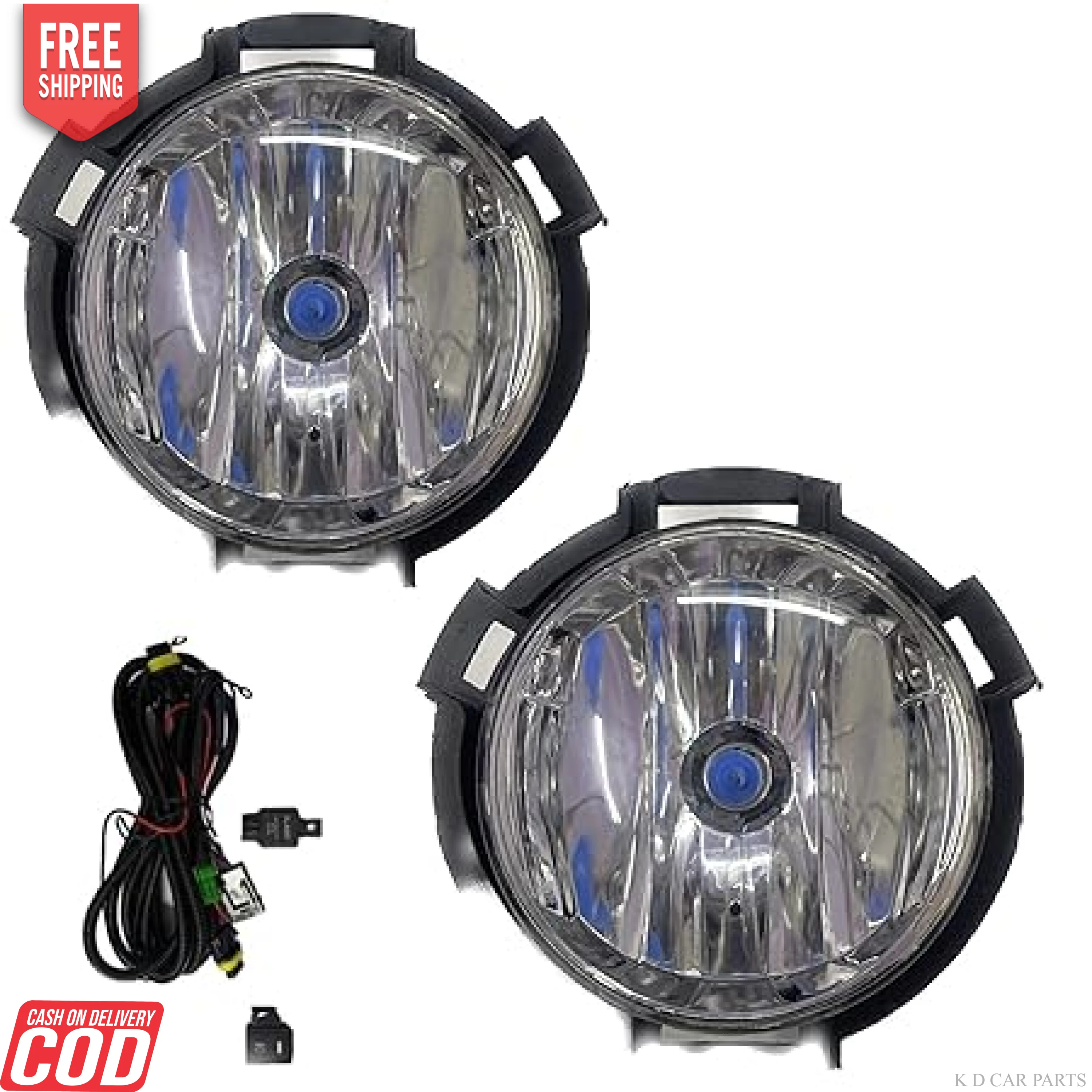K D Fog Lamp For Tata Punch With Wiring & Bulb 2021-2023