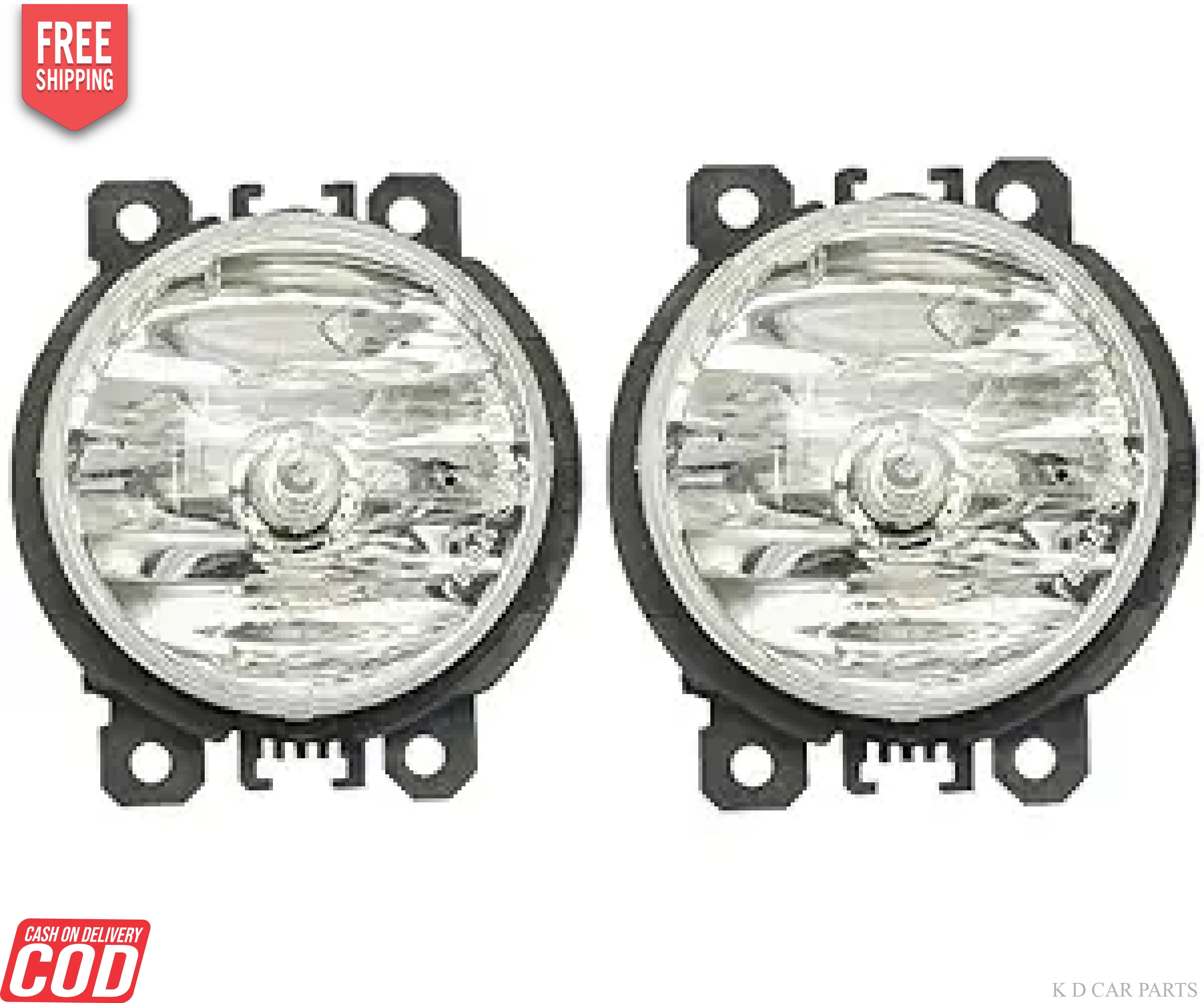 K D LED Fog Lamp for Tata ZEST 2014-2019, BOLT 2015-2019, HARRIER 2019-NOW, NEXON 2017-NOW, SAFARI 2021-NOW with BULB