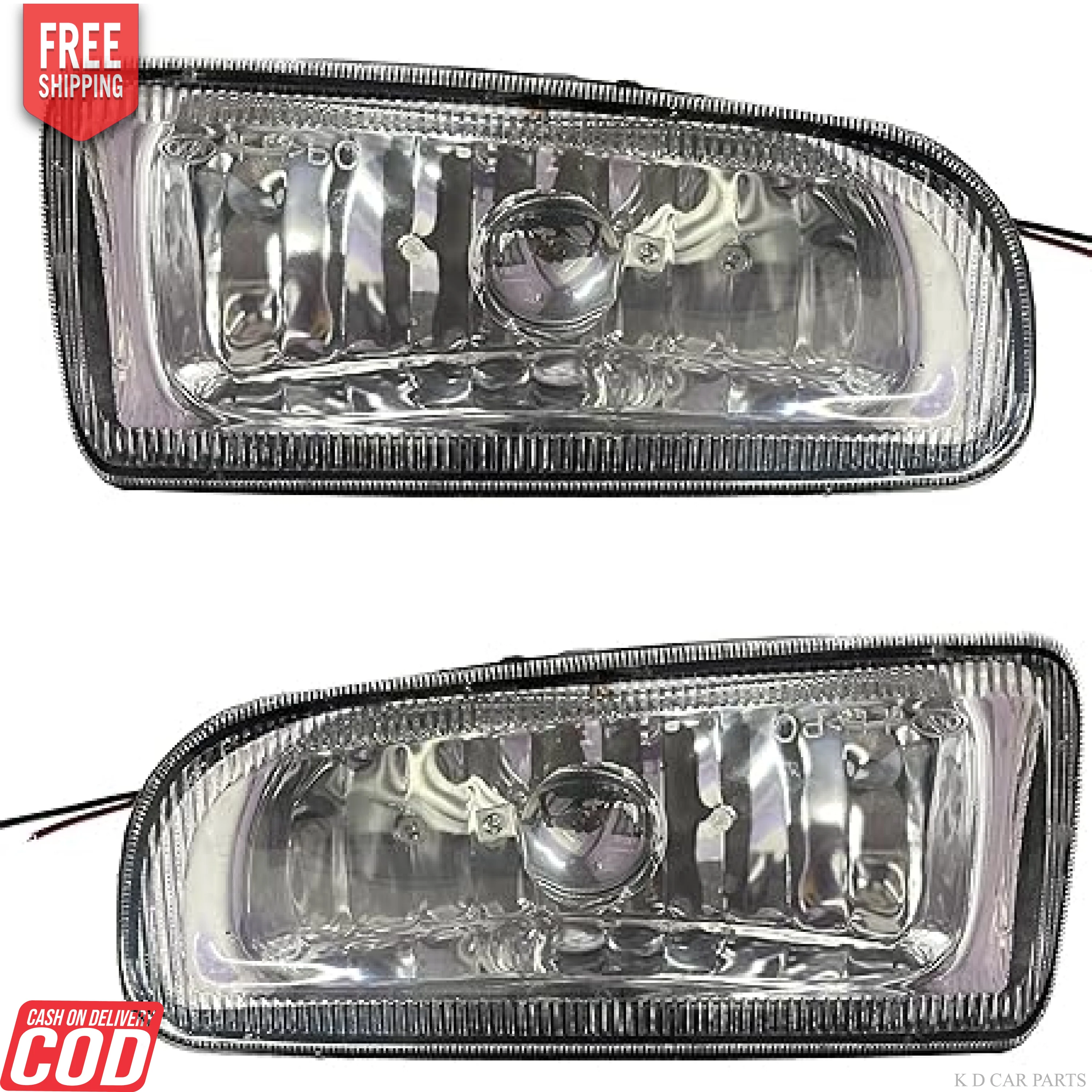 K D Fog Lamp For Toyota Qualis With Bulb 1999-2004 | Halogen