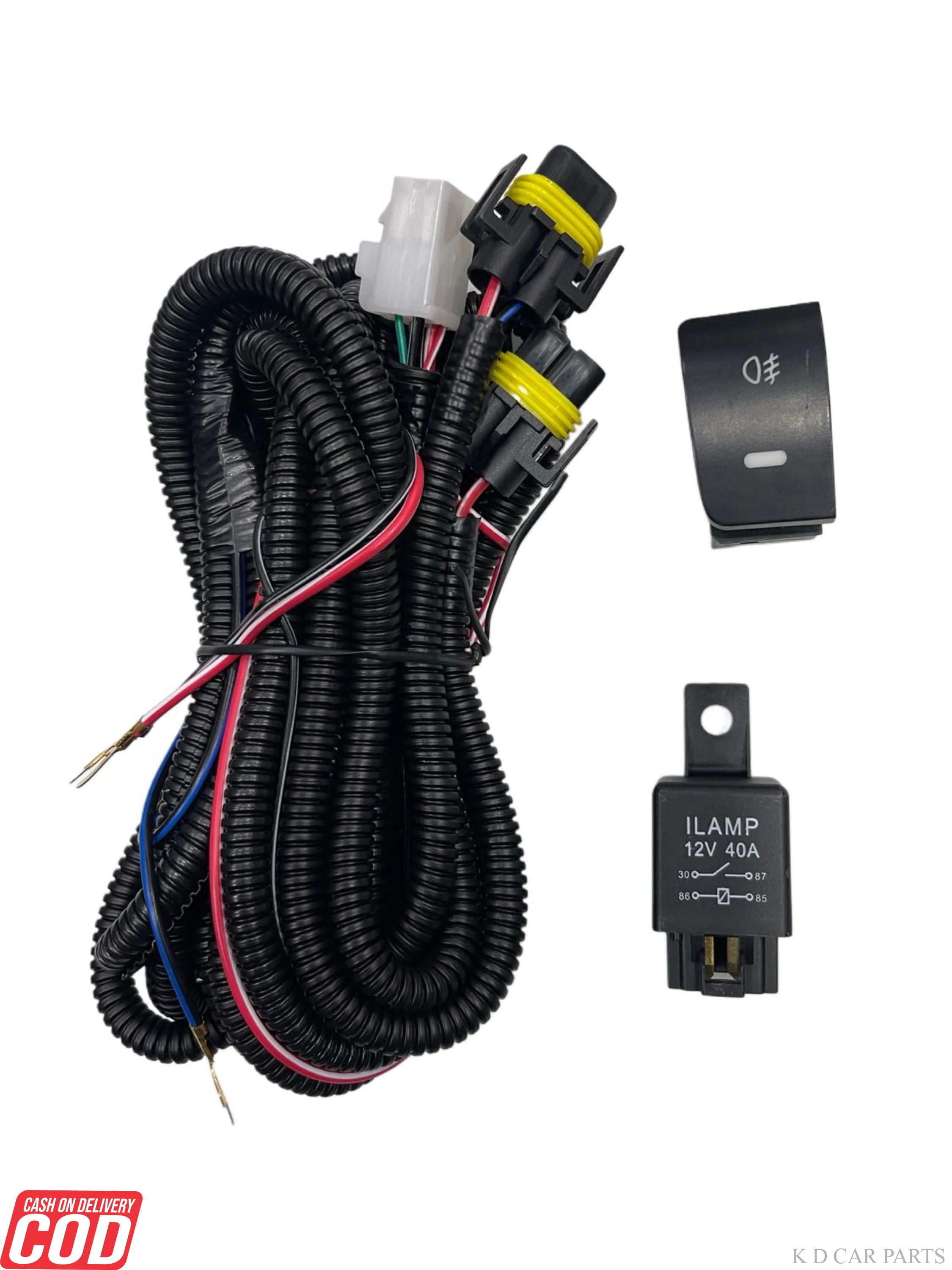 K D FOG LAMP WIRING KIT WITH SWITCH & RELAY