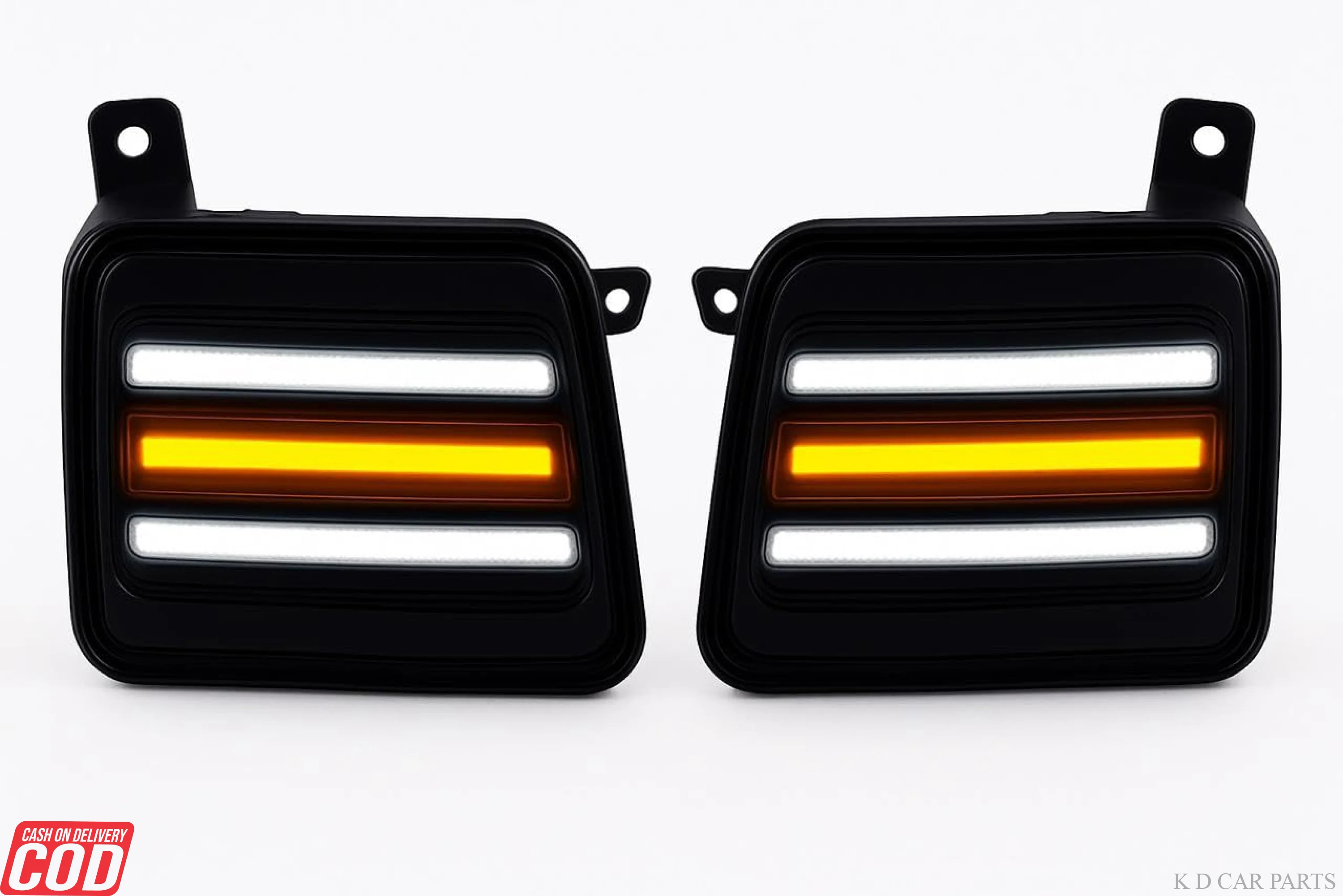 K D Front Fender DRL LED With Matrix Indicator Light For Mahindra Thar (2020-Onwards) SET