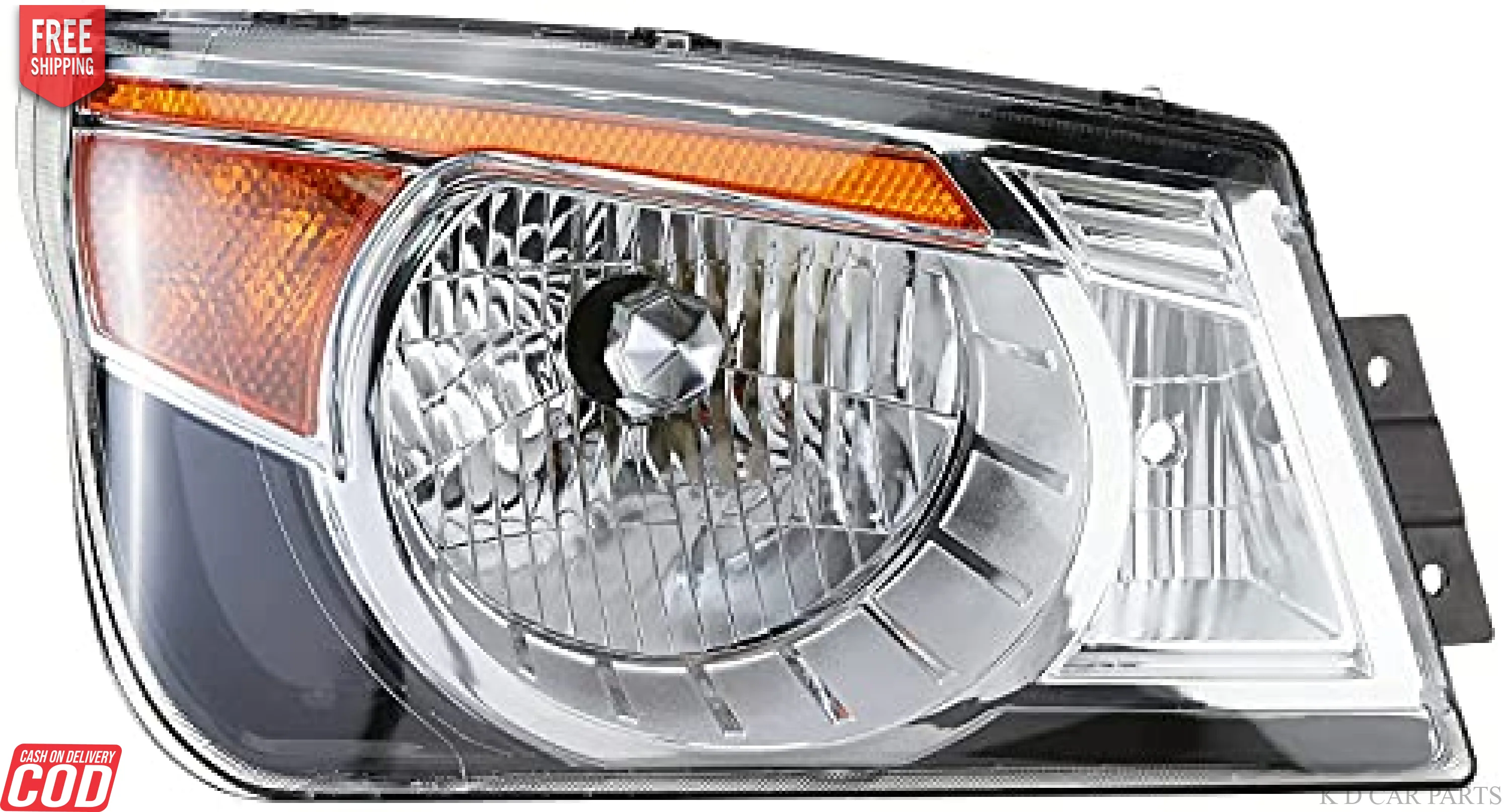 K D Headlight Assembly For Mahindra Bolero Type 3 2011-NOW ( WITHOUT ADJUSTABLE MOTOR)