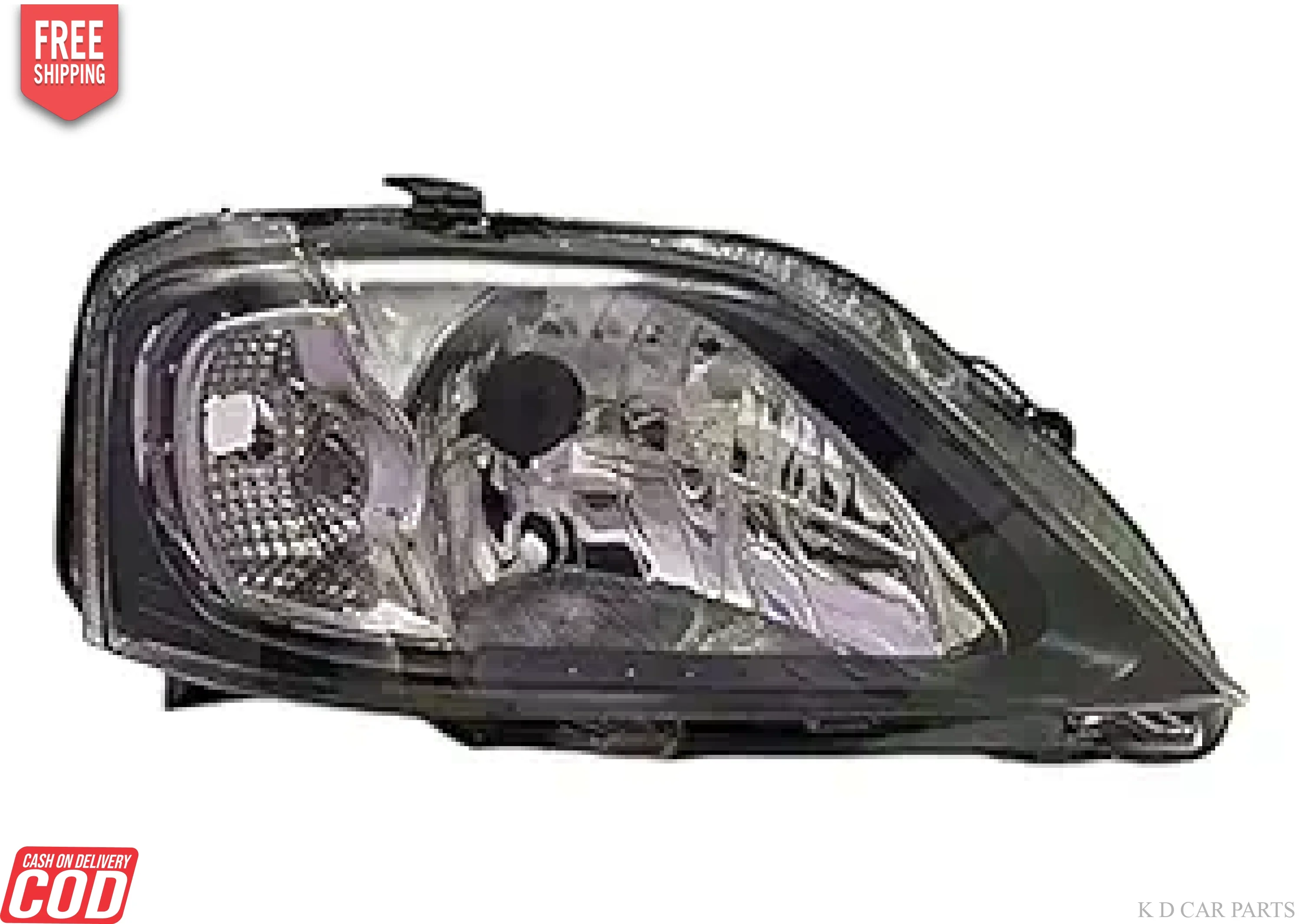K D Headlight Assembly For Mahindra Logan BLACK (2004-2012) & VERITO (2011-2012) ( WITHOUT ADJUSTABLE MOTOR) - Image 6