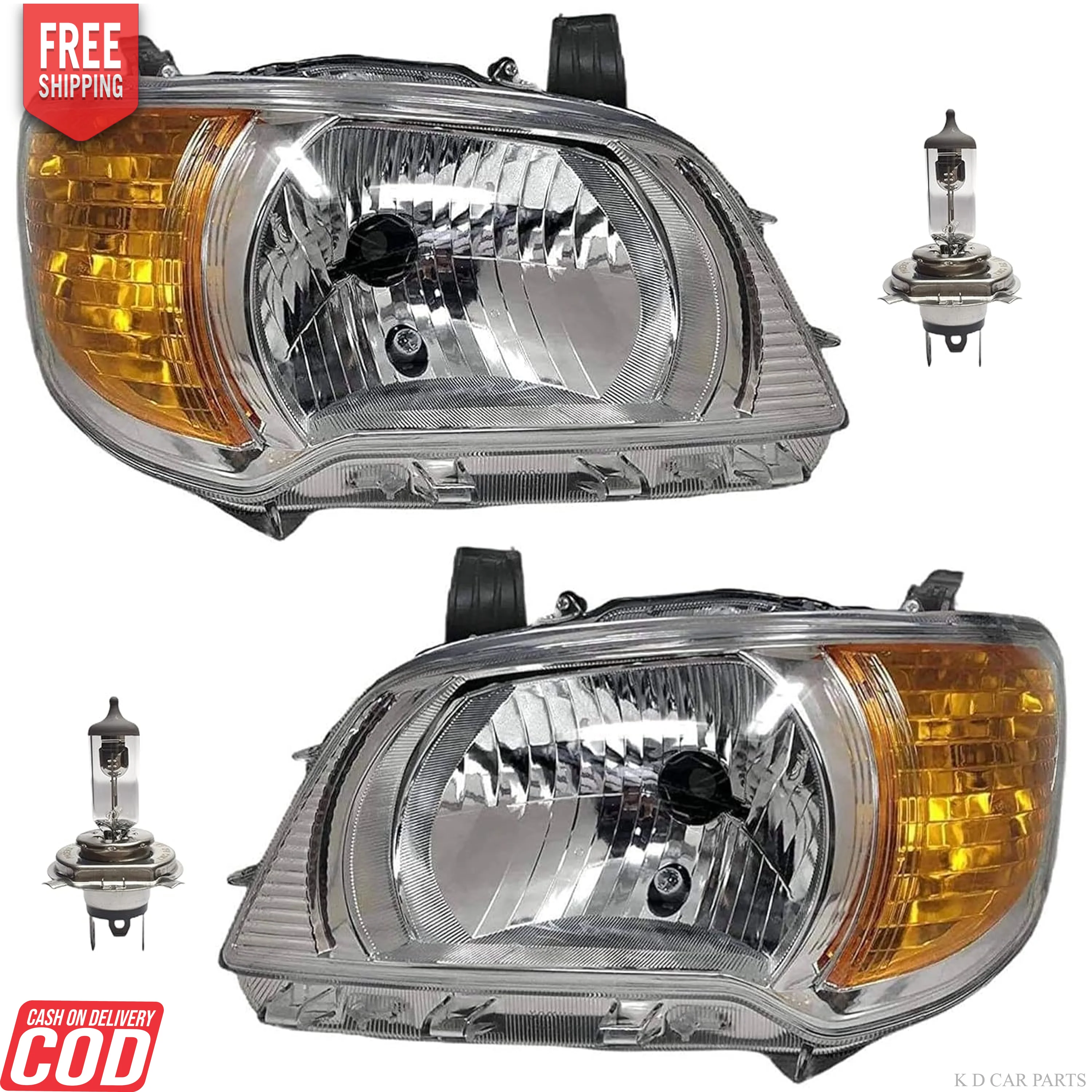 K D Headlight assembly for Maruti Suzuki Alto K10 Type 1 2010-2014 ( WITHOUT ADJUSTABLE MOTOR) - Image 4