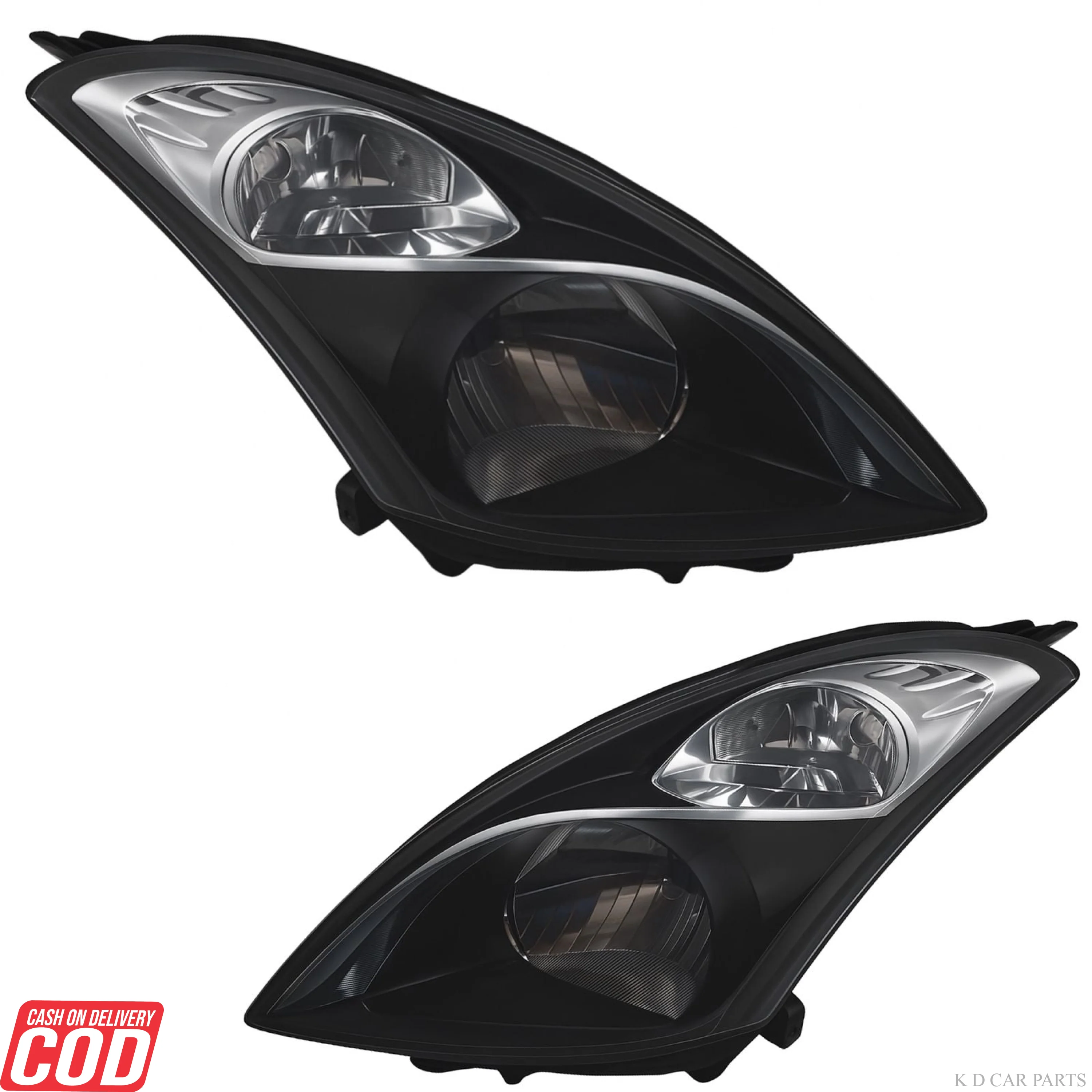K D Headlight assembly for Maruti Swift Type 3 Black  2012-2016
