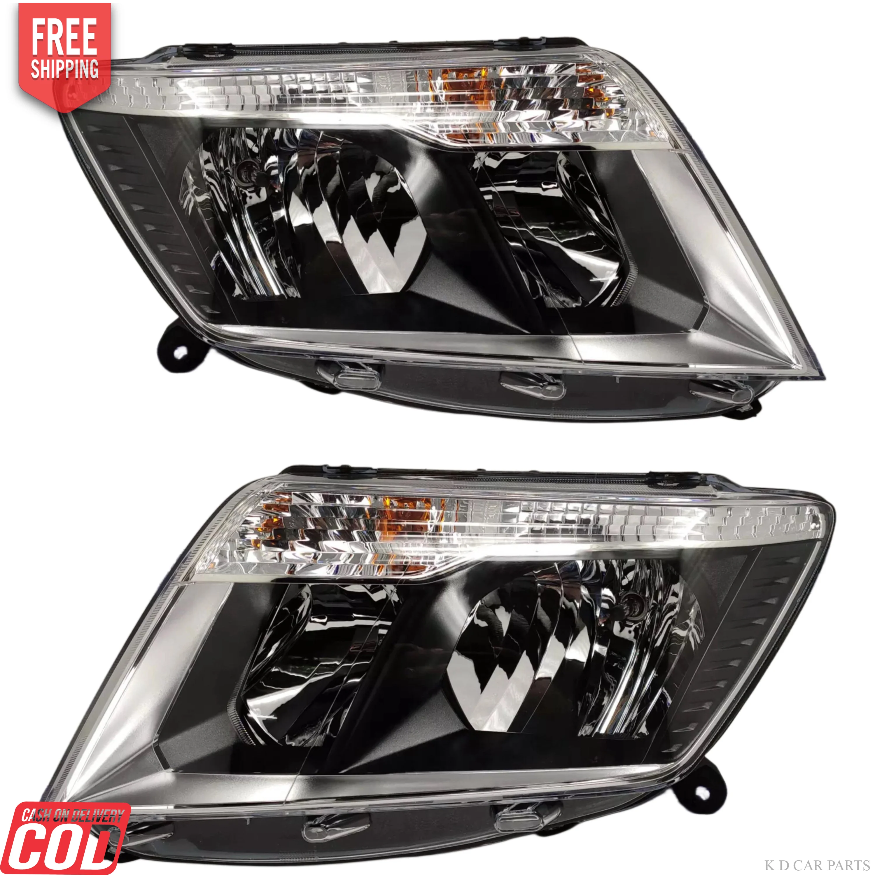 K D Headlight Assembly For Nissan Terrano 2013-2021 Halogen 5 PIN - Image 3