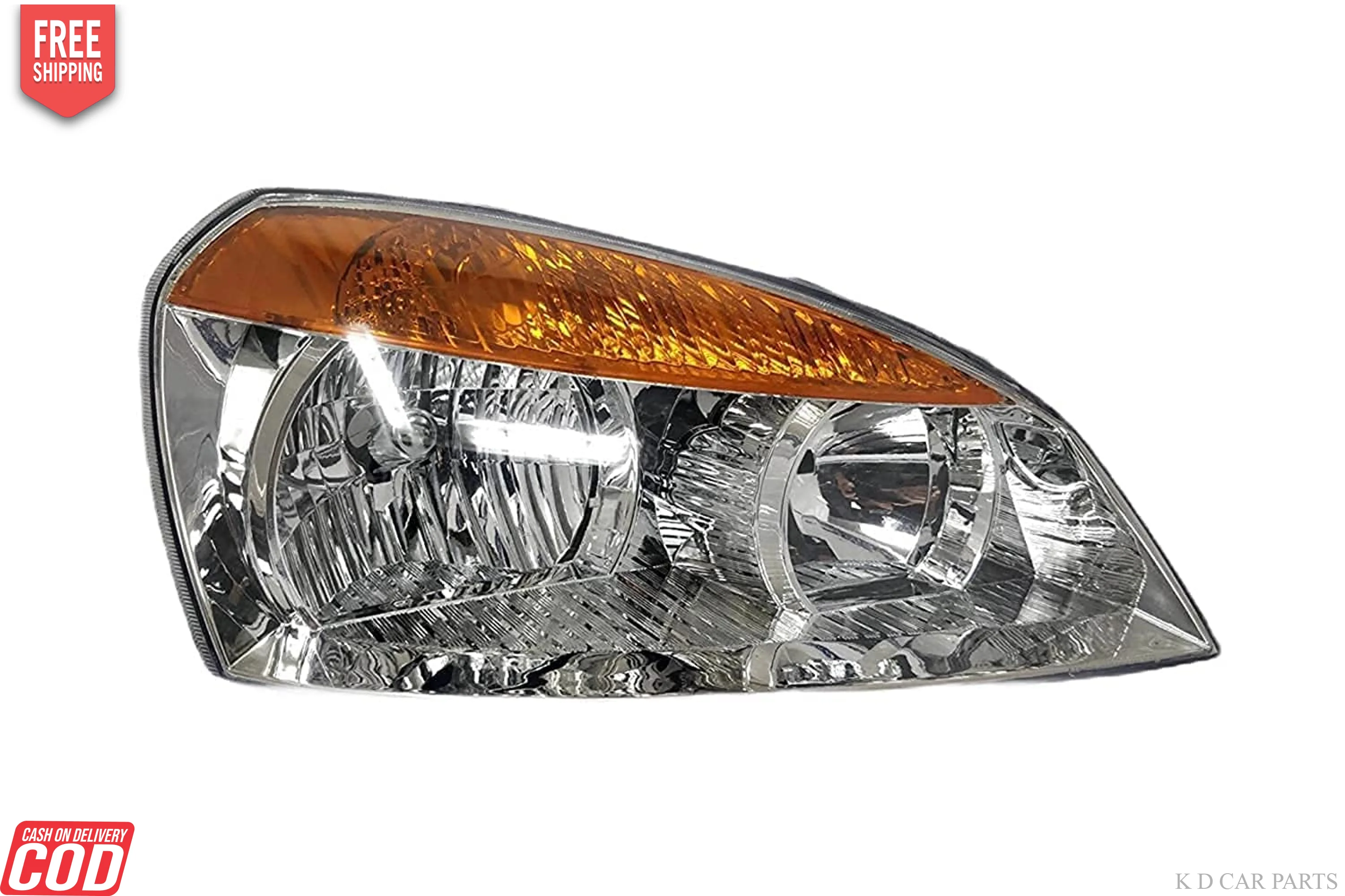 K D Headlight assembly for Tata Indica / Indigo CS YELLOW ( WITHOUT ADJUSTABLE MOTOR) - Image 2
