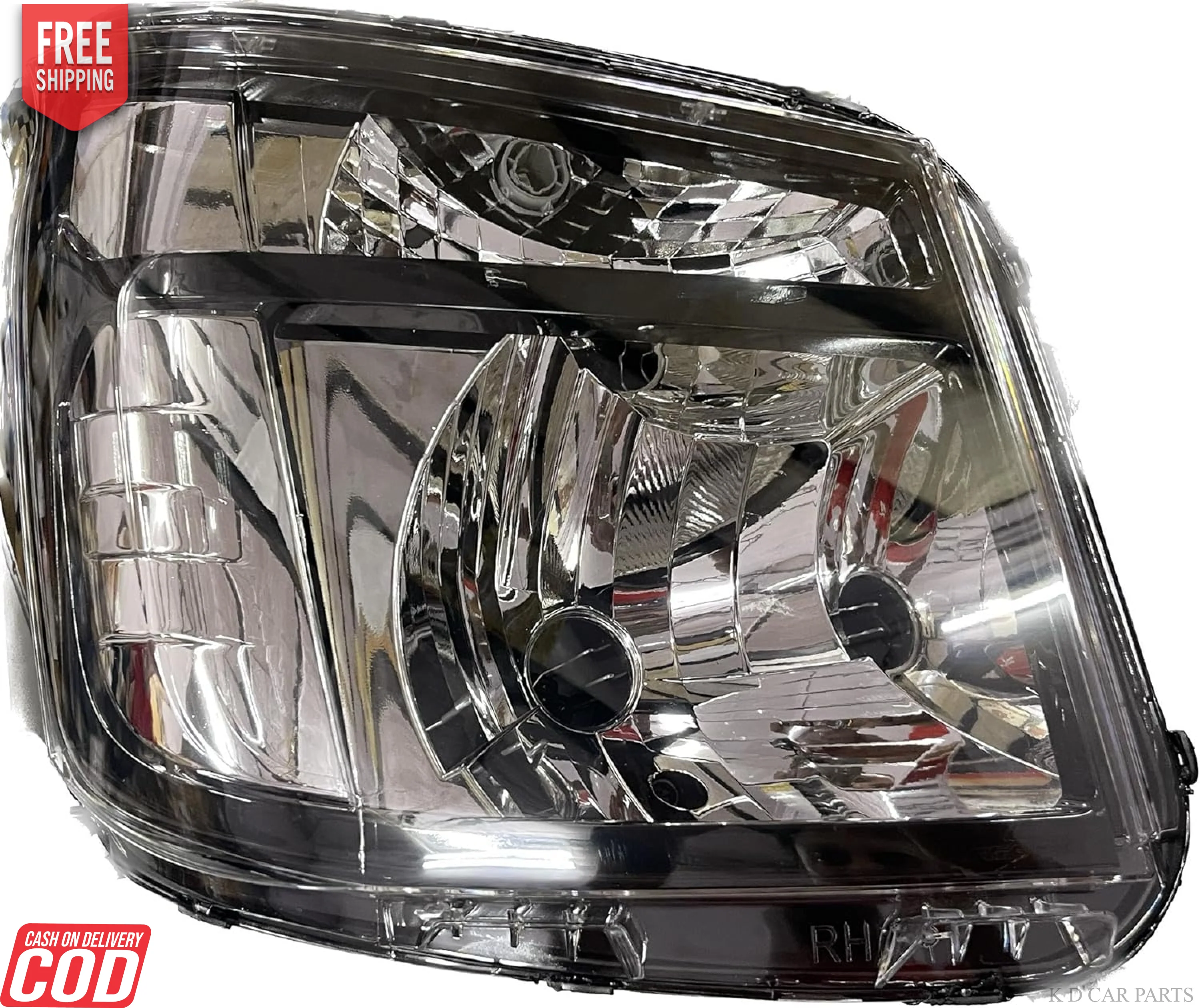 K D Headlight assembly for TATA INTRA BLACK ( WITHOUT ADJUSTABLE MOTOR)
