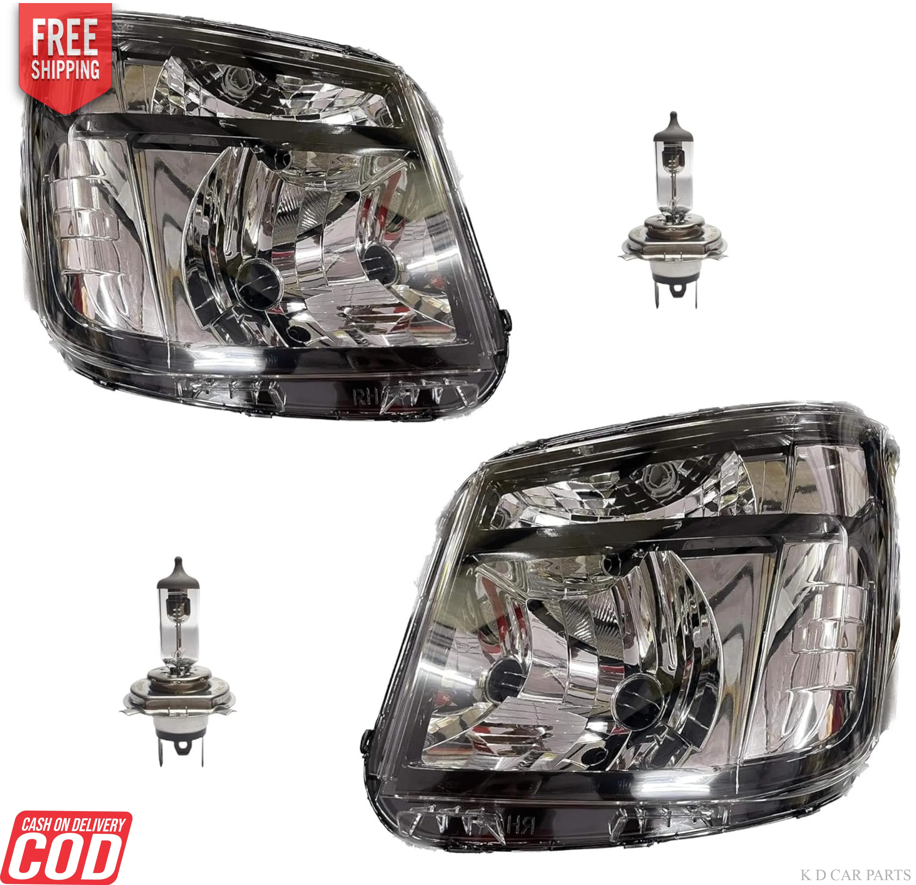 K D Headlight assembly for TATA INTRA BLACK ( WITHOUT ADJUSTABLE MOTOR) - Image 11