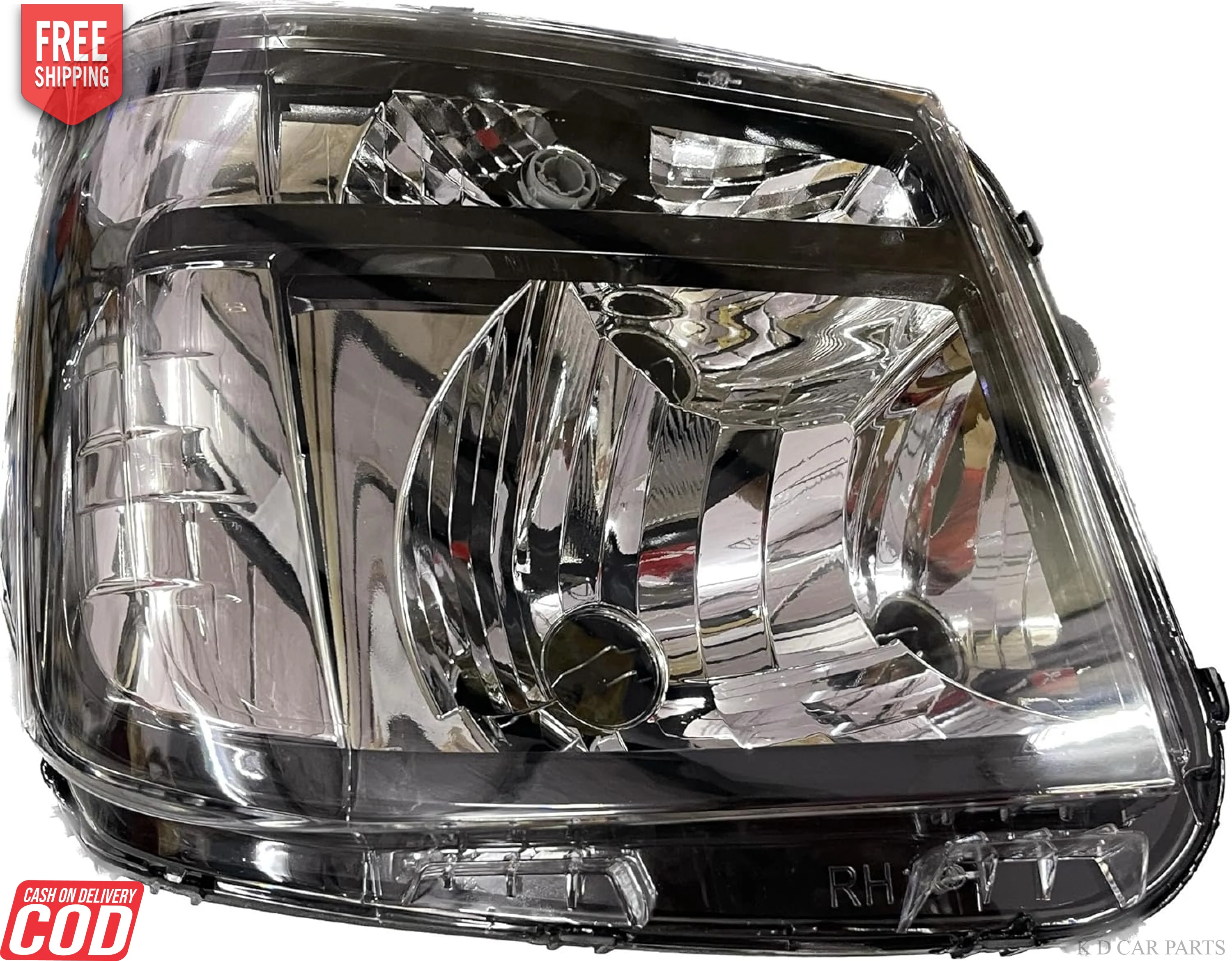 K D Headlight assembly for TATA INTRA BLACK ( WITHOUT ADJUSTABLE MOTOR) - Image 3