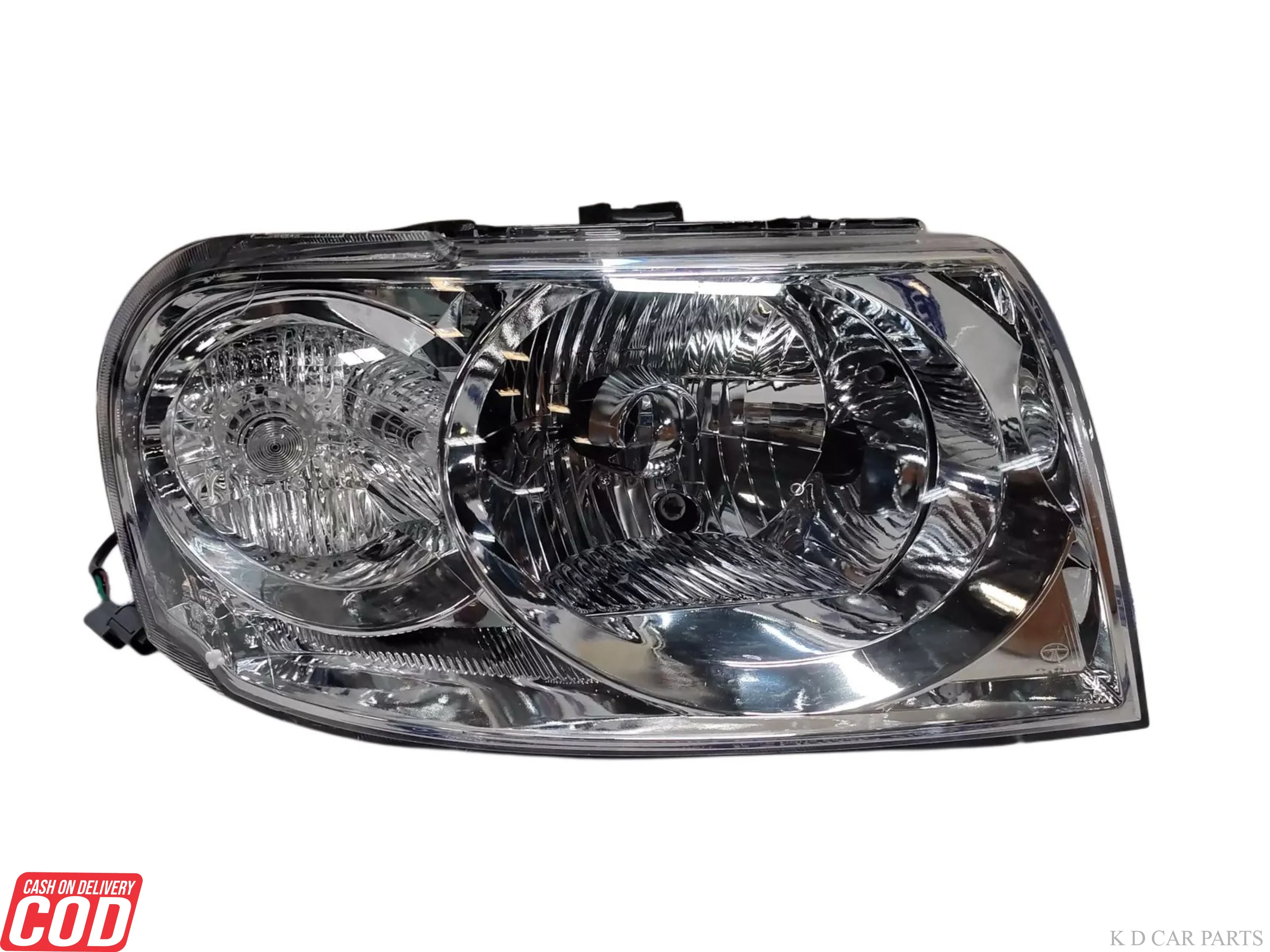 K D Headlight assembly For Tata Safari 2005-2017 CHROME - Image 2