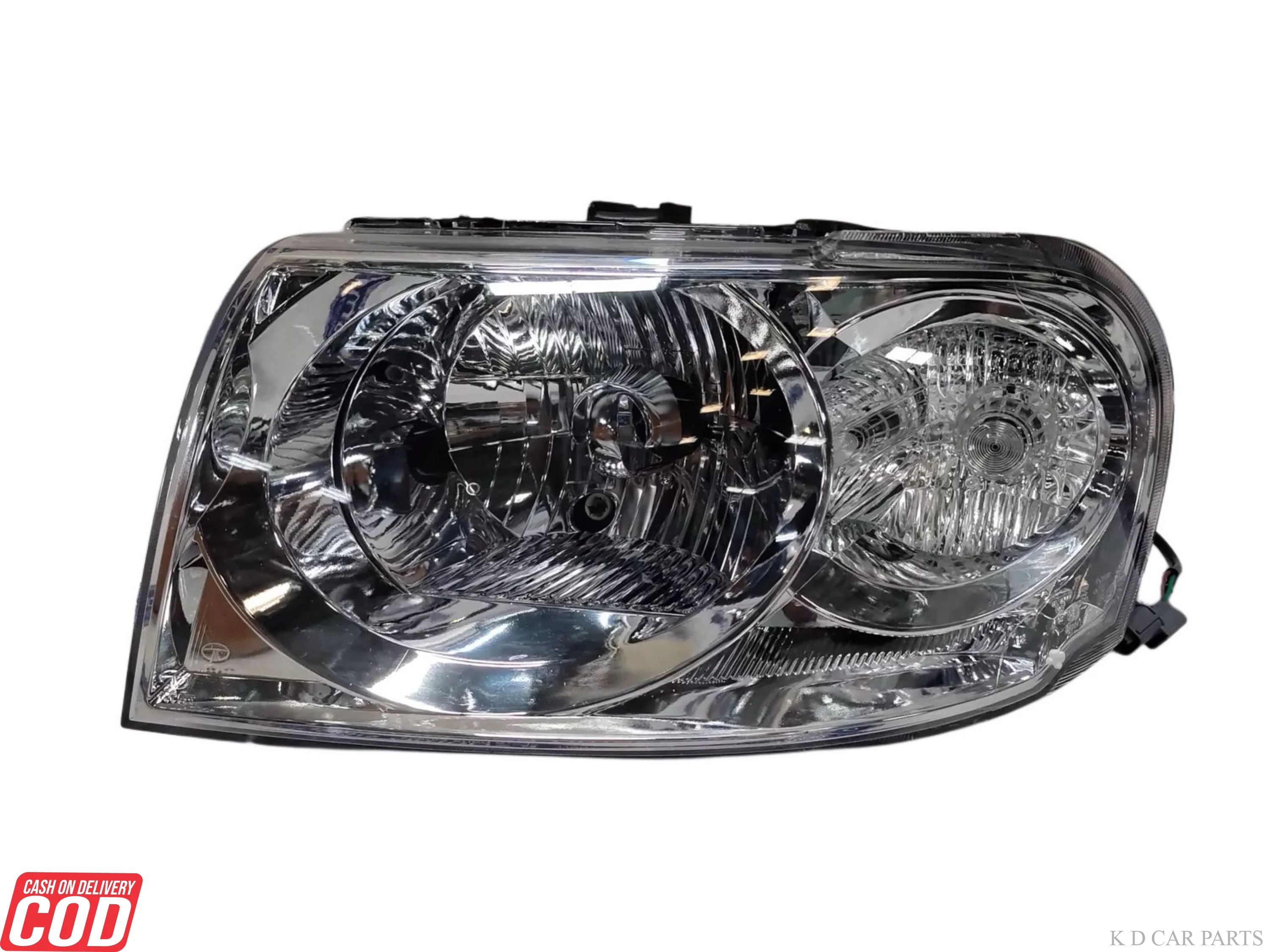 K D Headlight assembly For Tata Safari 2005-2017 CHROME - Image 3