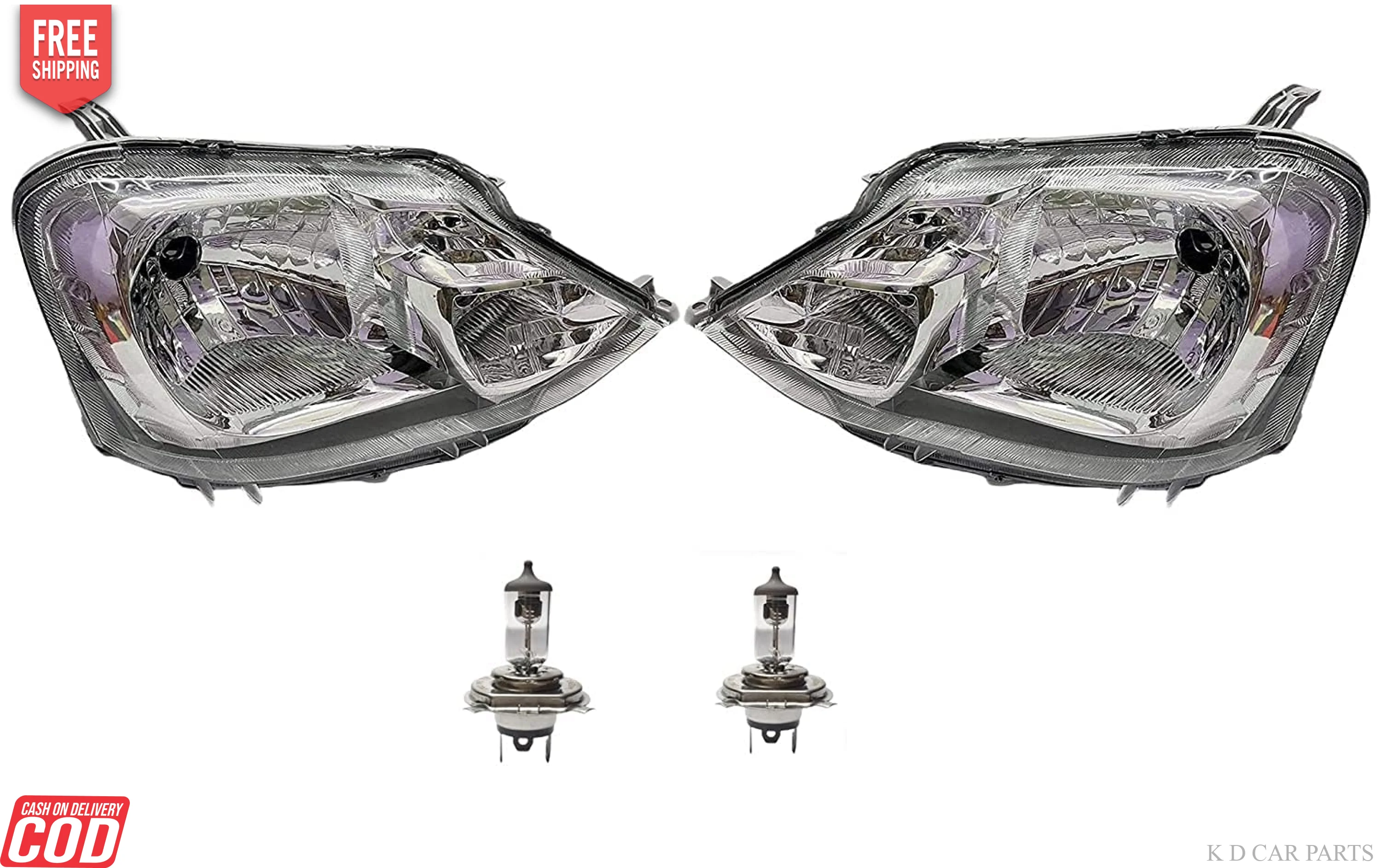 K D Headlight assembly for Toyota Etios  (2010-2020) ( WITHOUT ADJUSTABLE MOTOR)