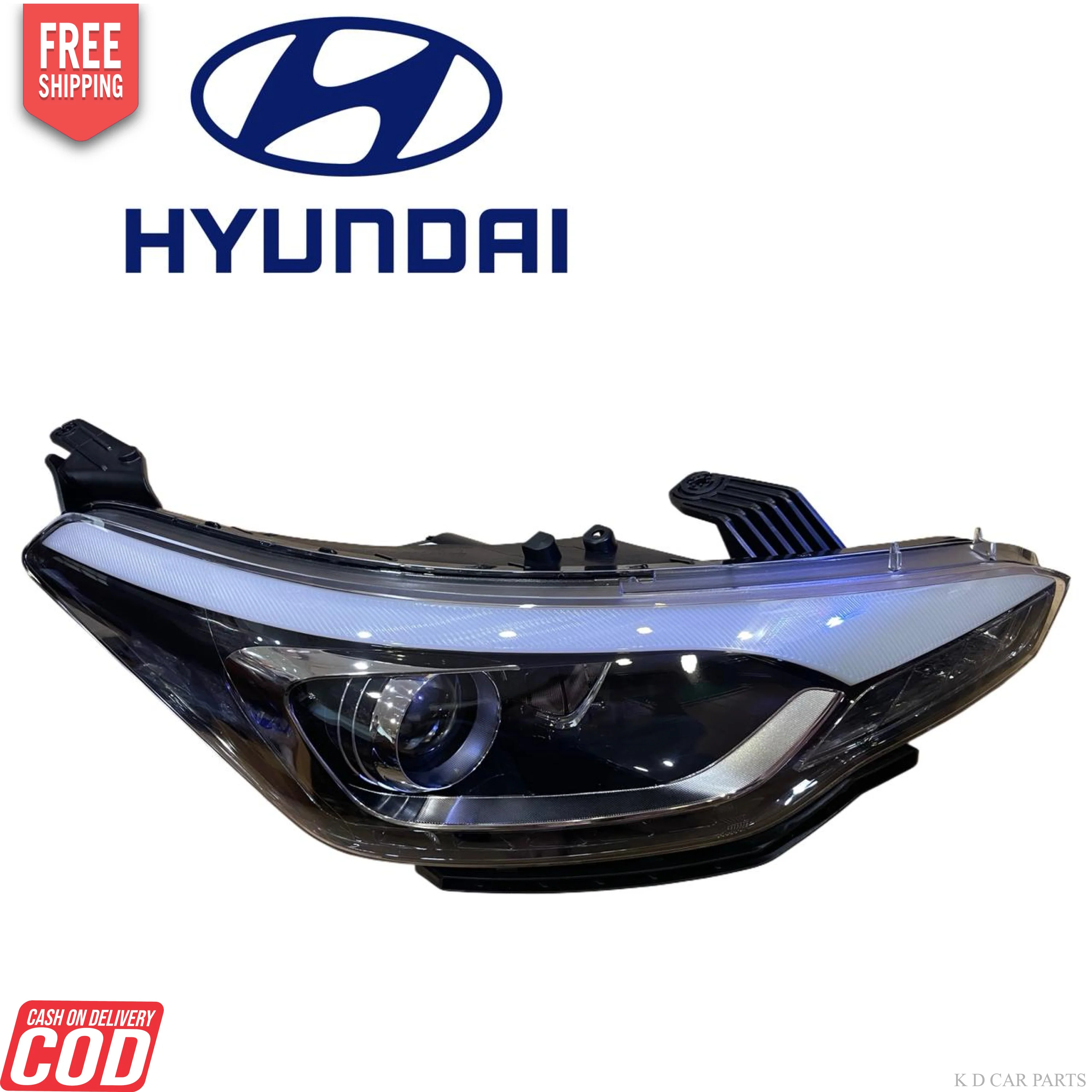 K D HEADLIGHT FOR HYUNDAI I20 ACTIVE 2015-2018 / ELITE 2014- 2020 - Image 5