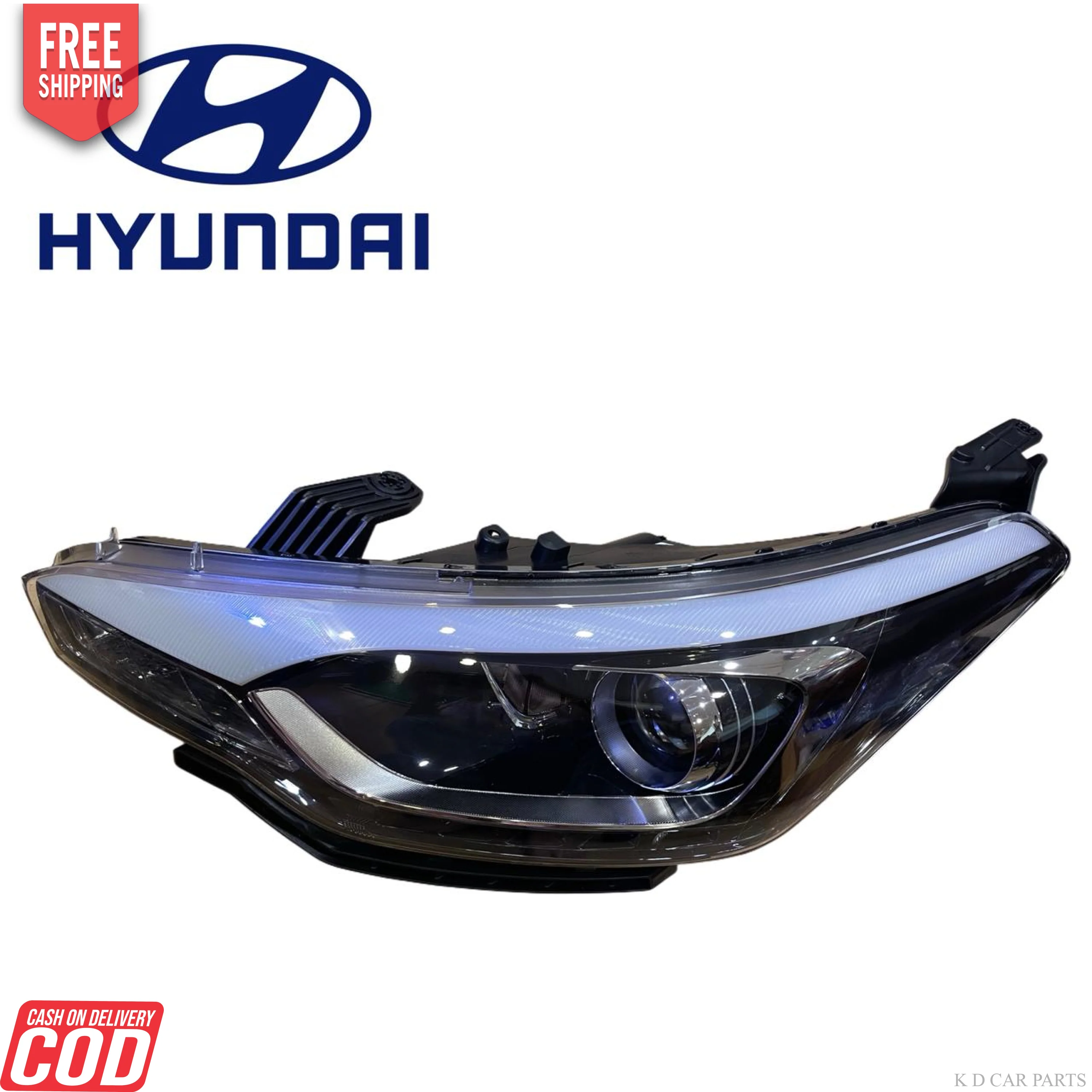 K D HEADLIGHT FOR HYUNDAI I20 ACTIVE 2015-2018 / ELITE 2014- 2020 - Image 6