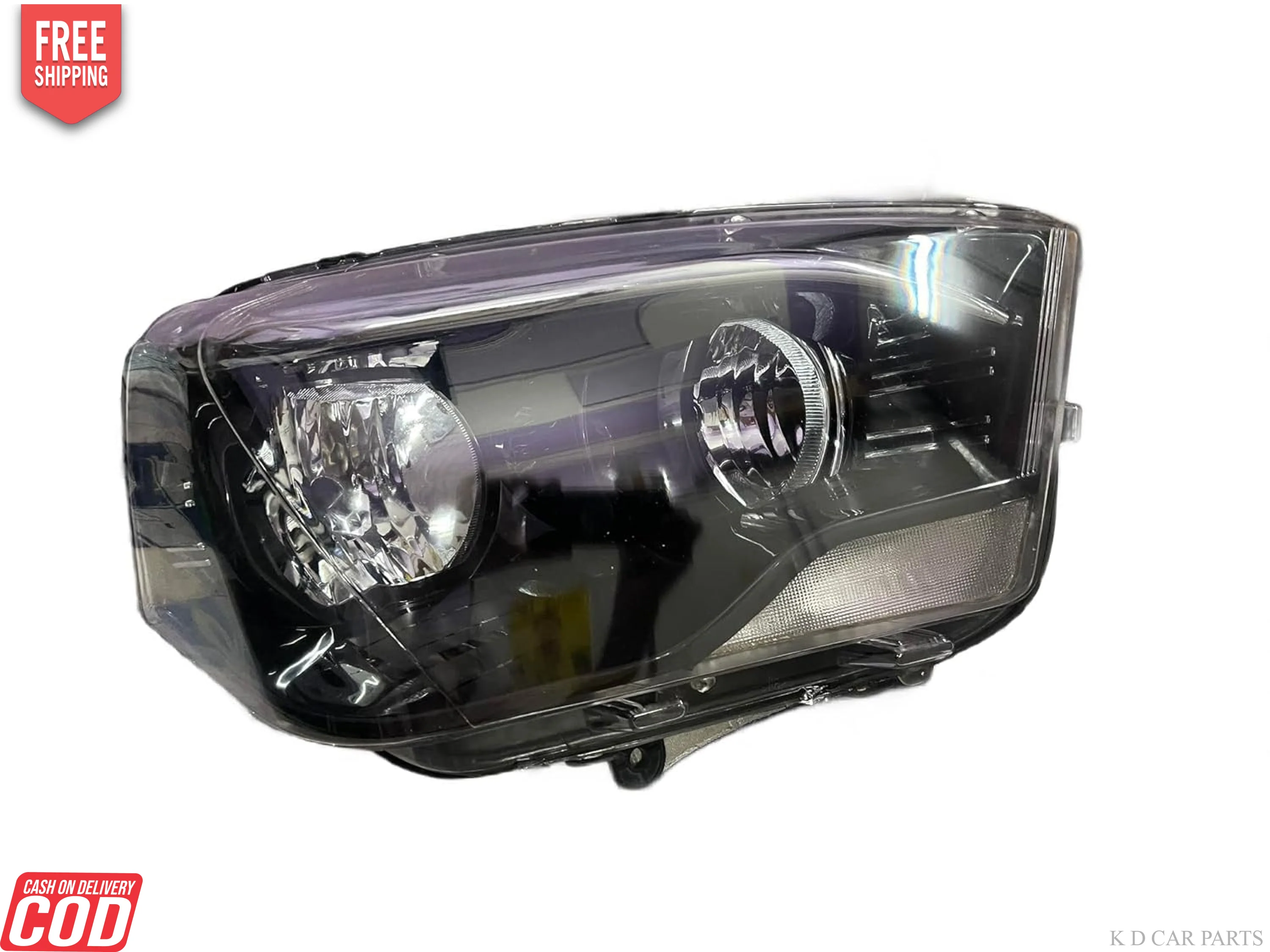 K D Headlight for Mahindra Scorpio (WHITE) 2014-NOW (NO PROJECTOR) ( WITHOUT ADJUSTABLE MOTOR)