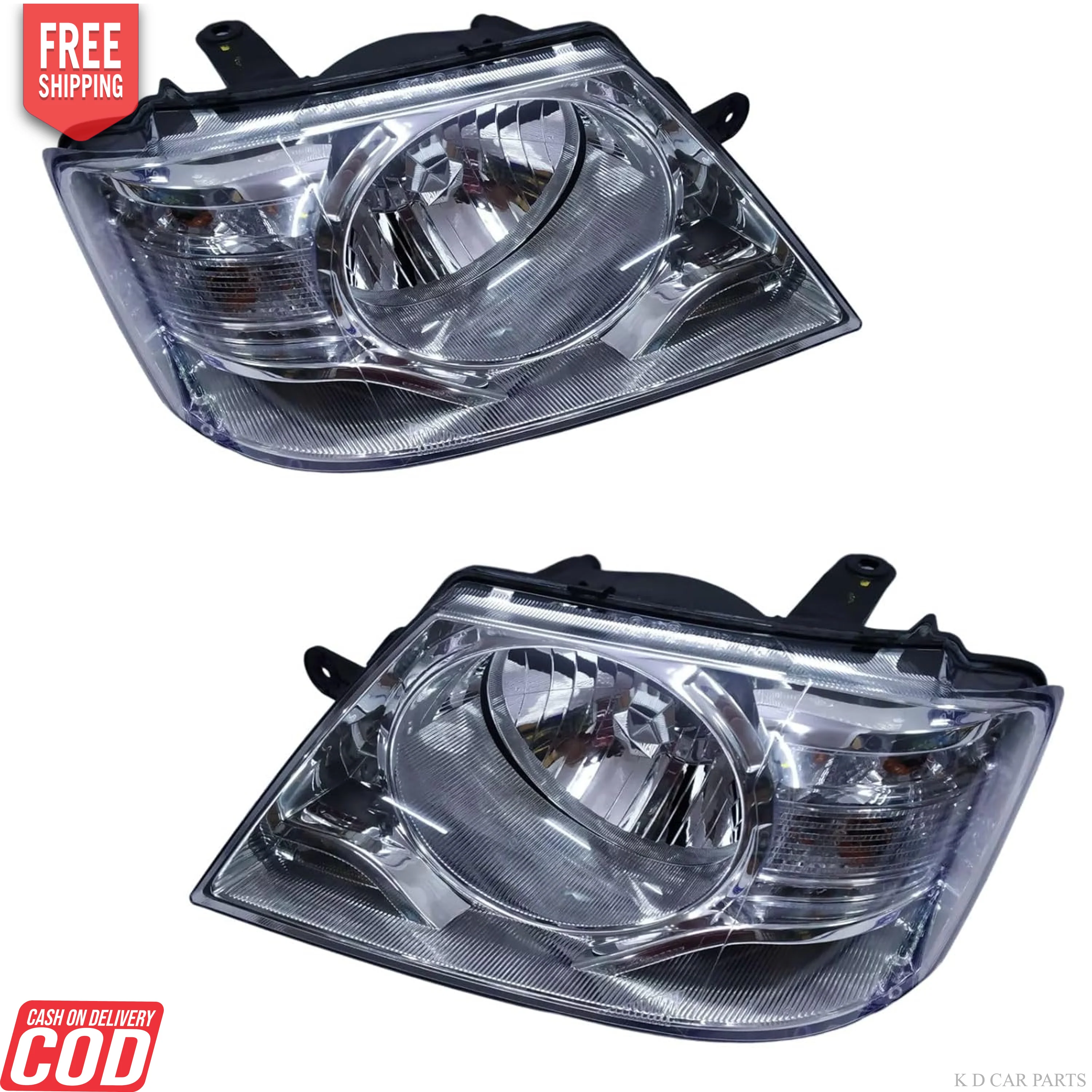 K D Headlight for Tata Yodha/XENON (2008-2017) Without Adjustable Motor