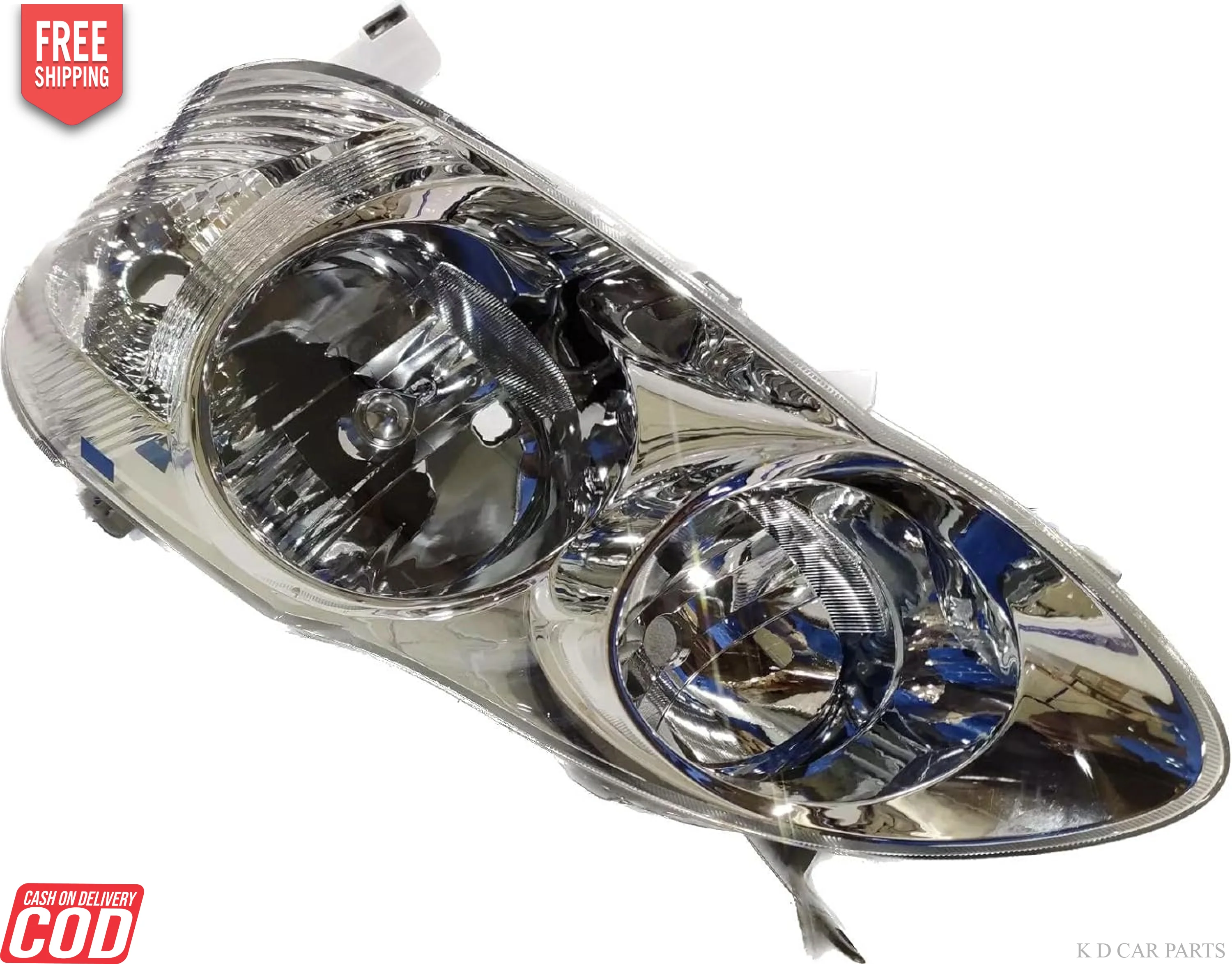 K D Headlight for Toyota Corolla 2003-2008 ( WITHOUT ADJUSTABLE MOTOR) - Image 3