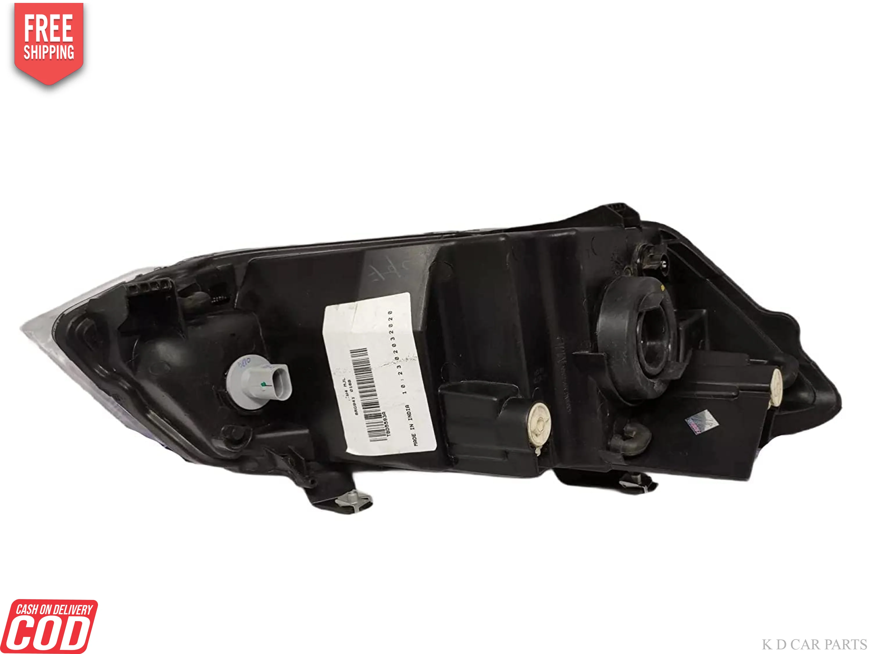 K D Headlight for VW Polo & Vento (BLACK) Without Adjustable Motor & Without Projector  ( WITHOUT ADJUSTABLE MOTOR) - Image 3