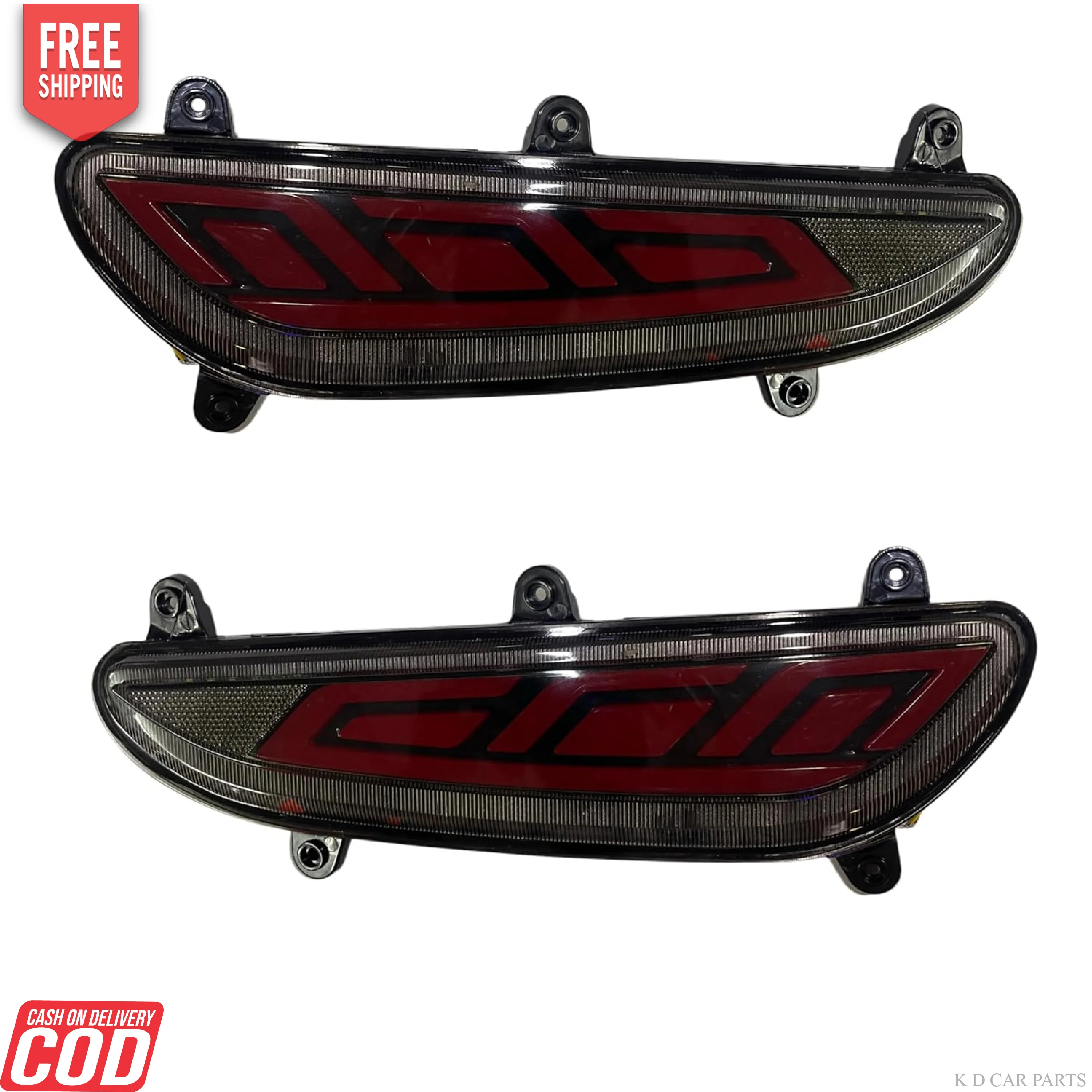K D LED Bumper Reflector Lights for Hyundai I 20 Type 1 Left & Right Side 2015-2017 - Image 3