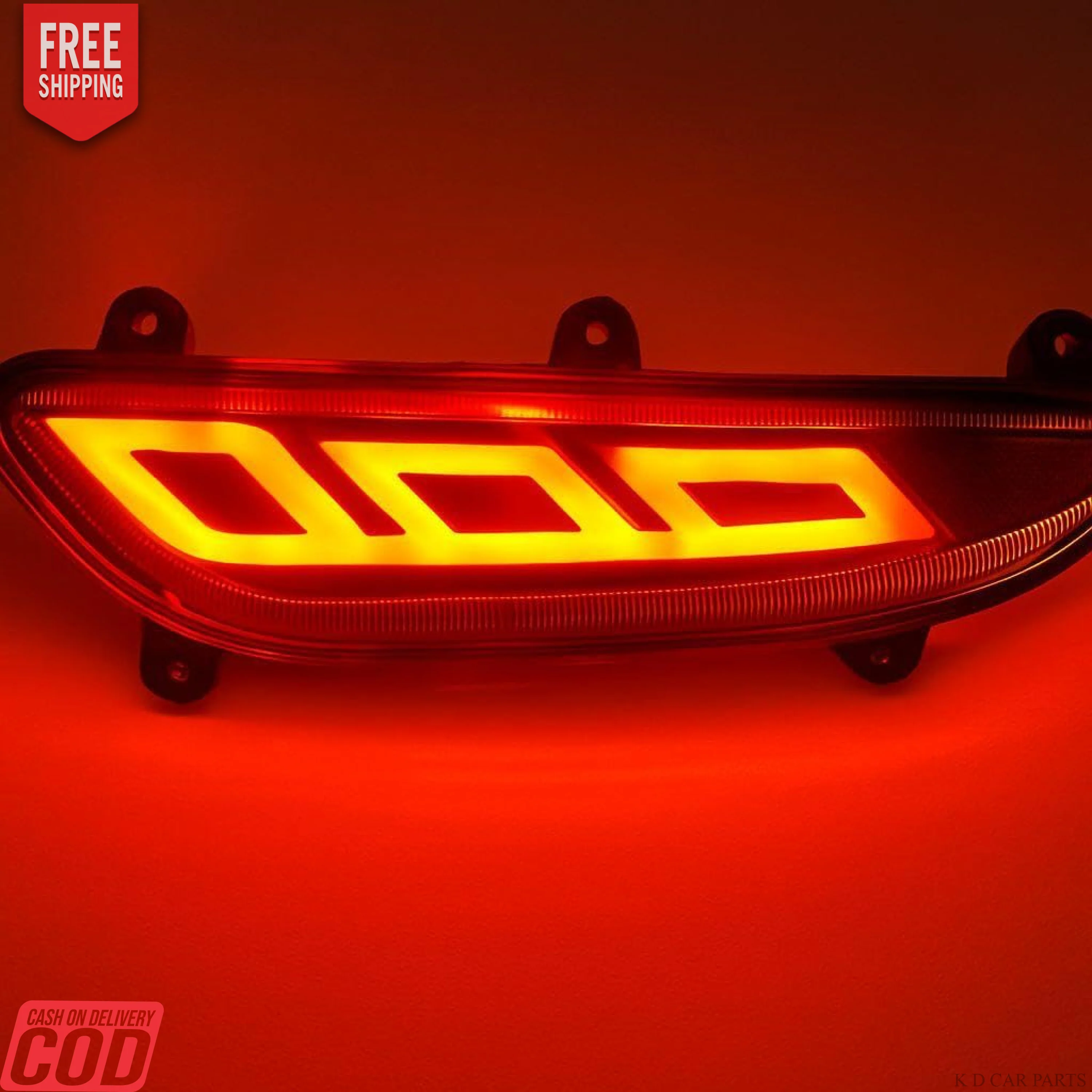 K D LED Bumper Reflector Lights for Hyundai I 20 Type 1 Left & Right Side 2015-2017 - Image 4
