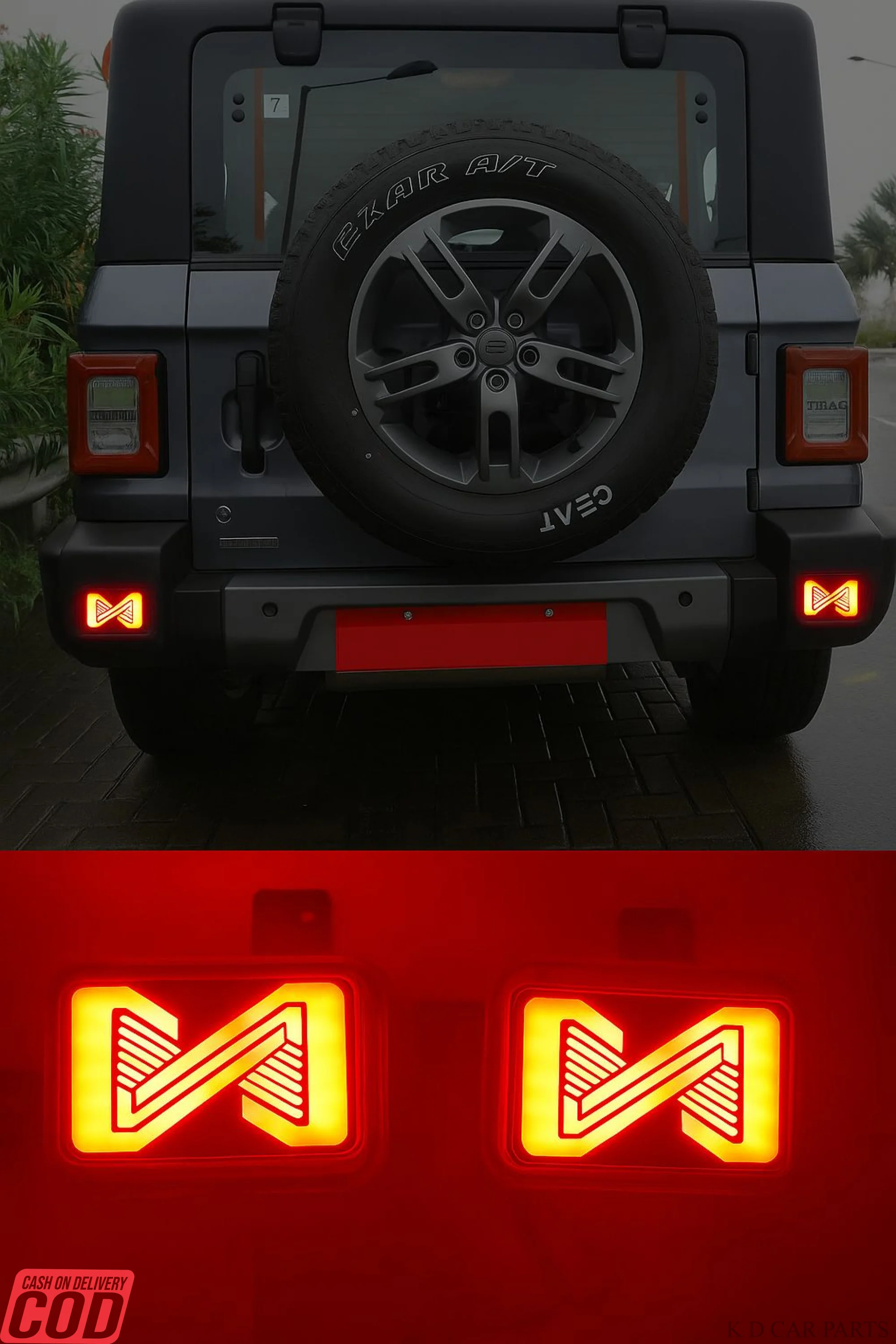 K D LED Bumper Reflector Lights for Mahindra Thar 2020-NOW - Image 4