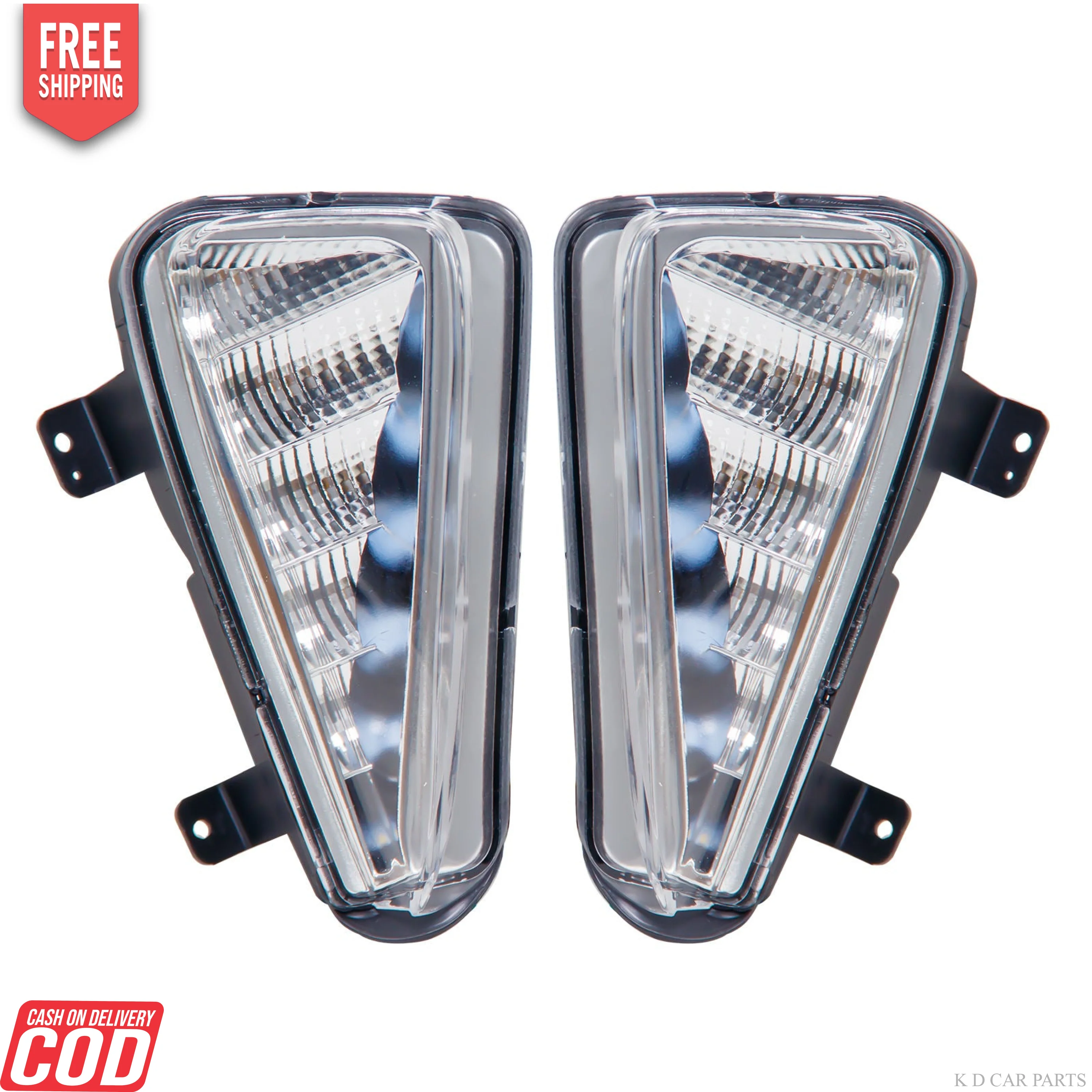 K D LED DRL Fog Lamp Cover for Toyota Crysta T2 Matrix 2021-2026 White DRL & Amber Indicator | Waterproof Car Exterior Accessory - Image 3