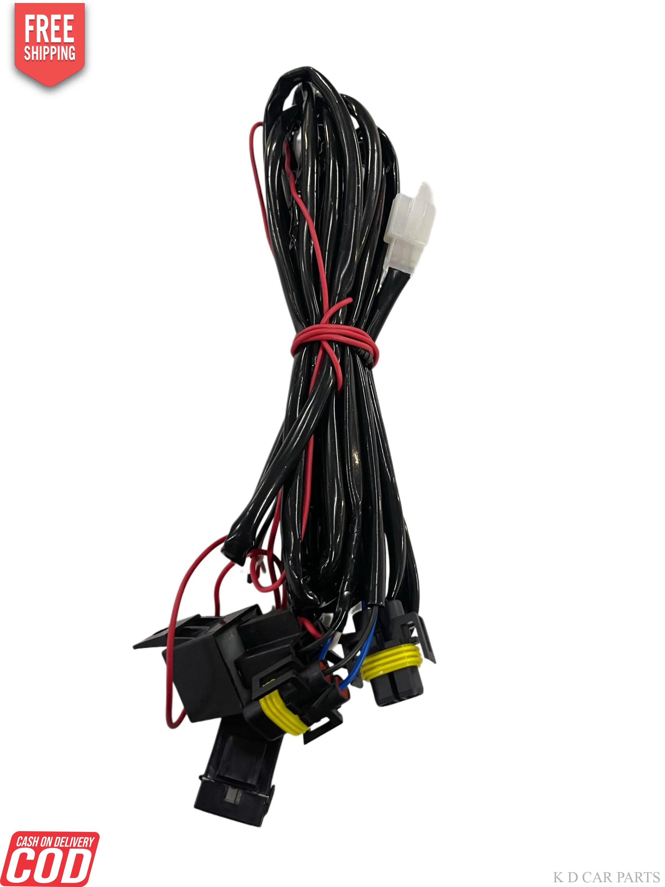 K D LED Fog Lamp Set for Mahindra Bolero, Harley Kit 2021-Present, White, with Complete Kit - Image 3