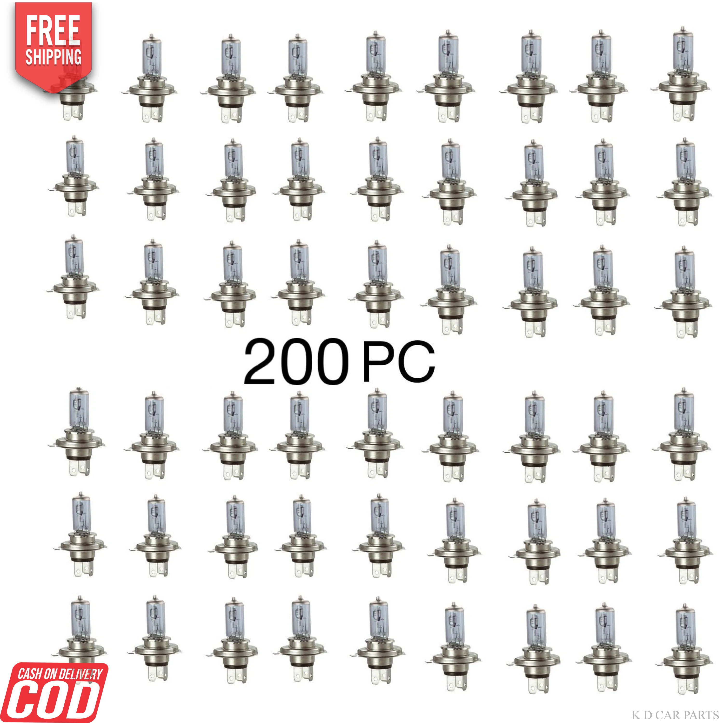 K D Minda H4-5001H H4 P43 12V 60/55W Ultimate Yellow-Head Light All Weather Halogen Bulb Quartz Glass - Pack of 200  (UNIVERSAL)