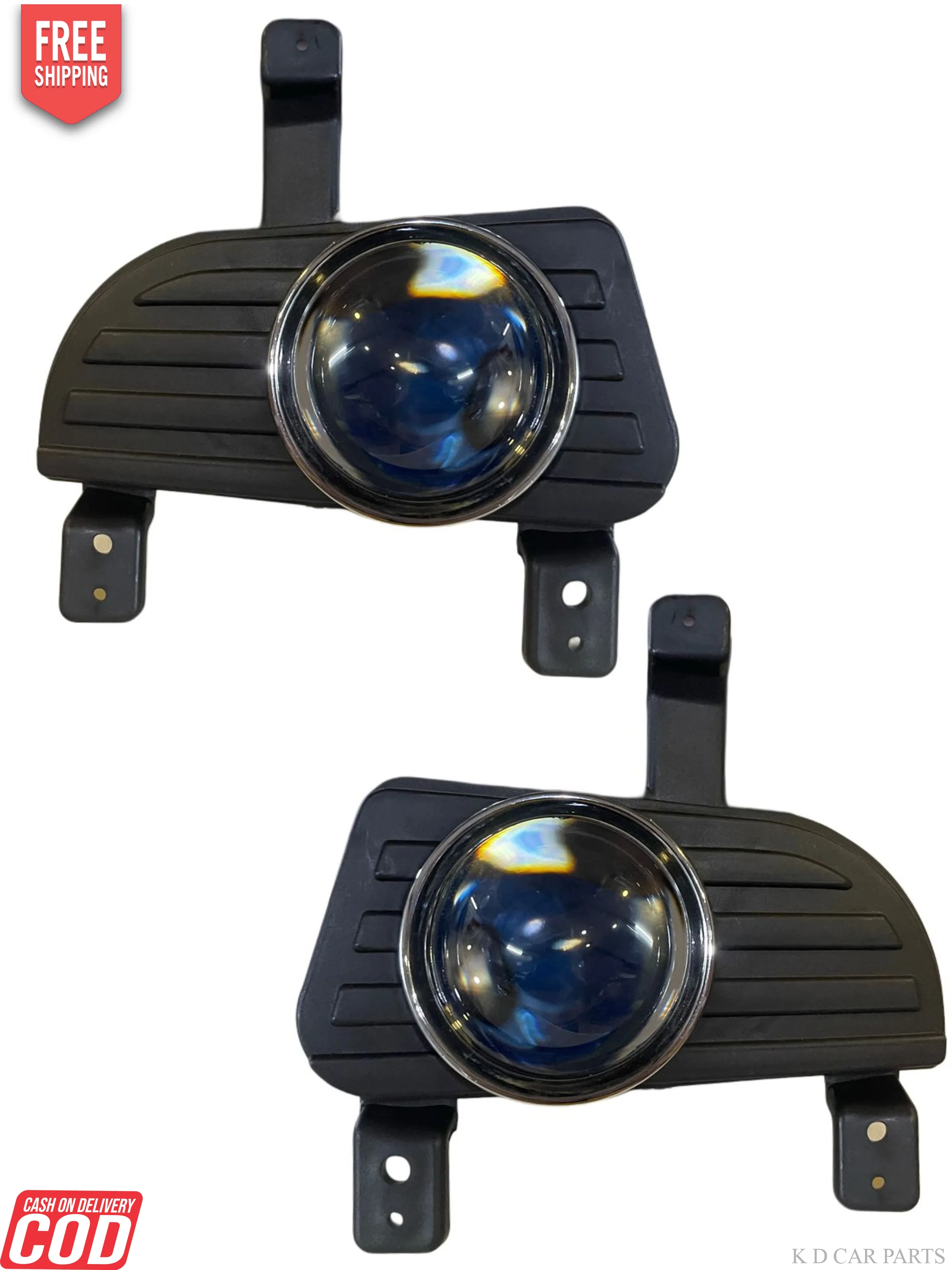 K D PROJECTOR Fog Lamp  for Mahindra Scorpio Mhawk/Verito, 2008-2017 Model  (WARM WHITE HALOGEN BULB)