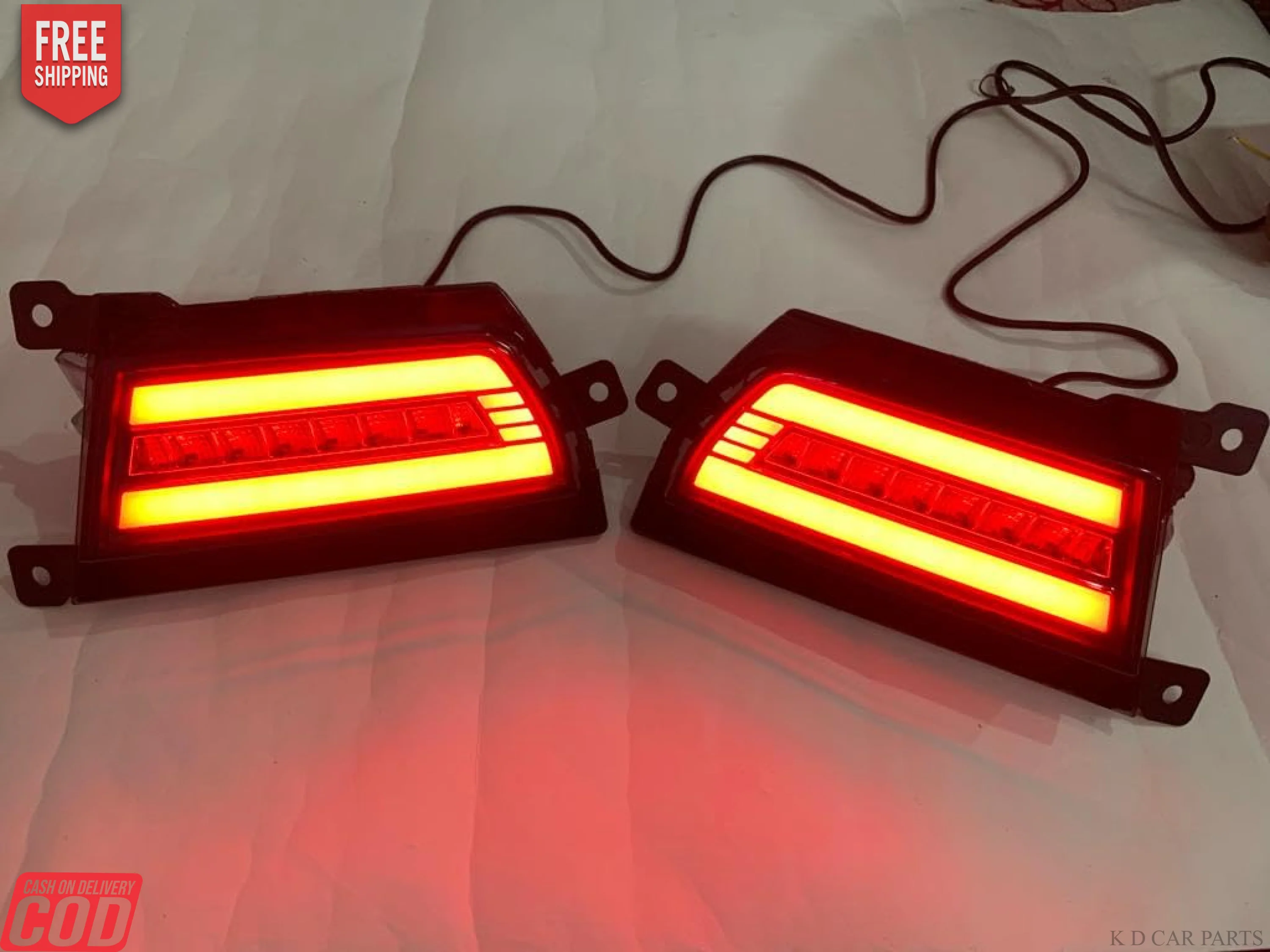K D Rear Reflector Led Brake Light With Indicator Matrix +Scaning/3D Bumber Drl Back Compatible Scorpio N 2022 Onwards 1-Set (Four Funcation) PAIR - Image 7
