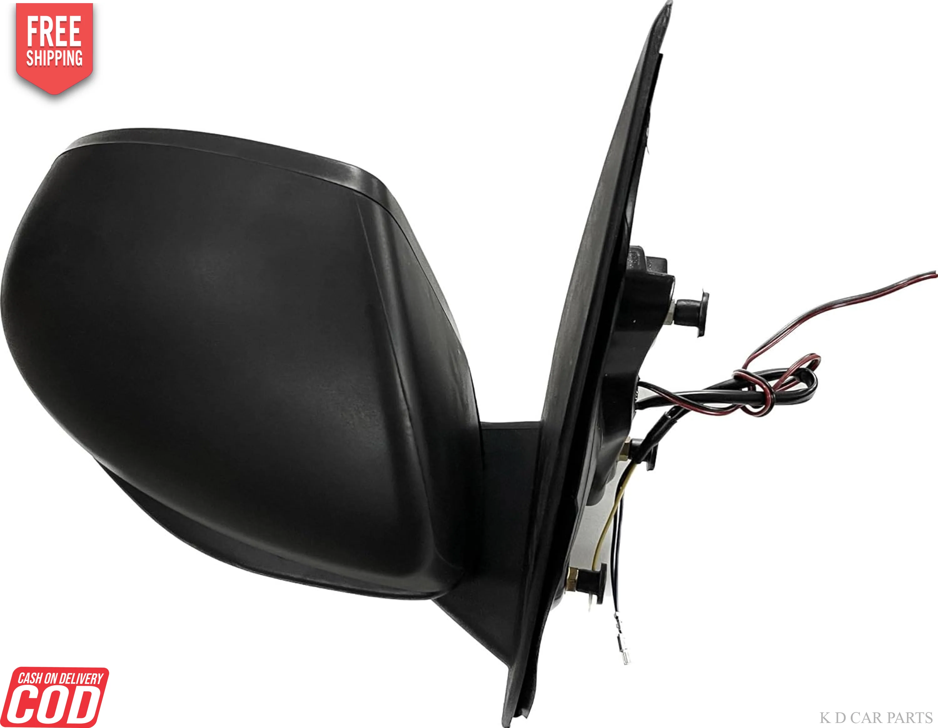 K D Side/Door Mirror for Honda Amaze 2018 Motor Plus Indicator Manual Fold (Black) WITH COUPLER - Image 3